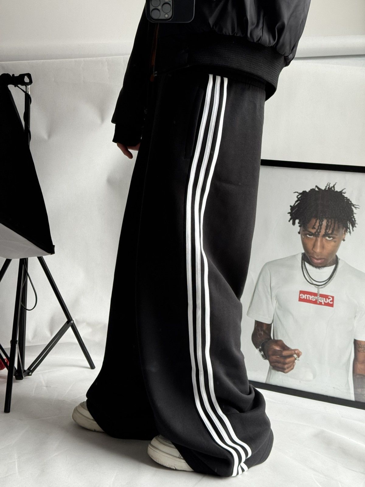 Adidas Adidas Balenciaga Style baggy Track Pants Hype Sweatpants Size US 32 / EU 48 - 12 Thumbnail