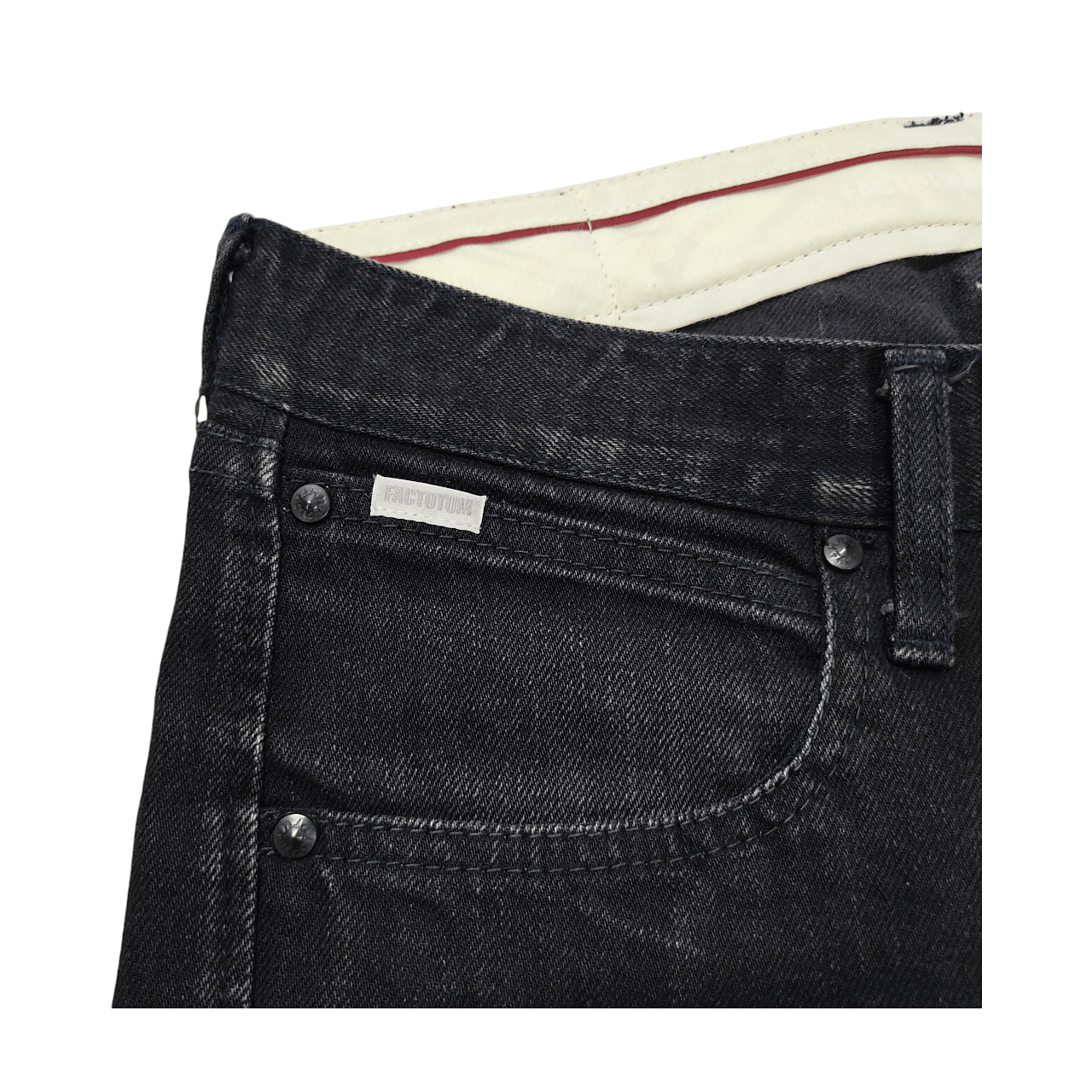 Beauty Beast × FACTOTUM × If Six Was Nine FACTOTUM Skinny Slim Fit Super Black Denim Pants Size US 31 - 4 Thumbnail