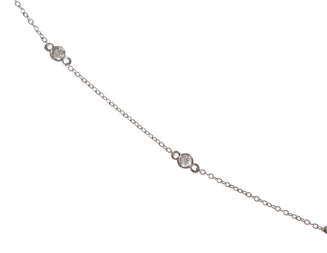 Designer 14kt Gold Bezel Aquamarine & Diamond Necklace Alberto Juan Size ONE SIZE - 3 Thumbnail