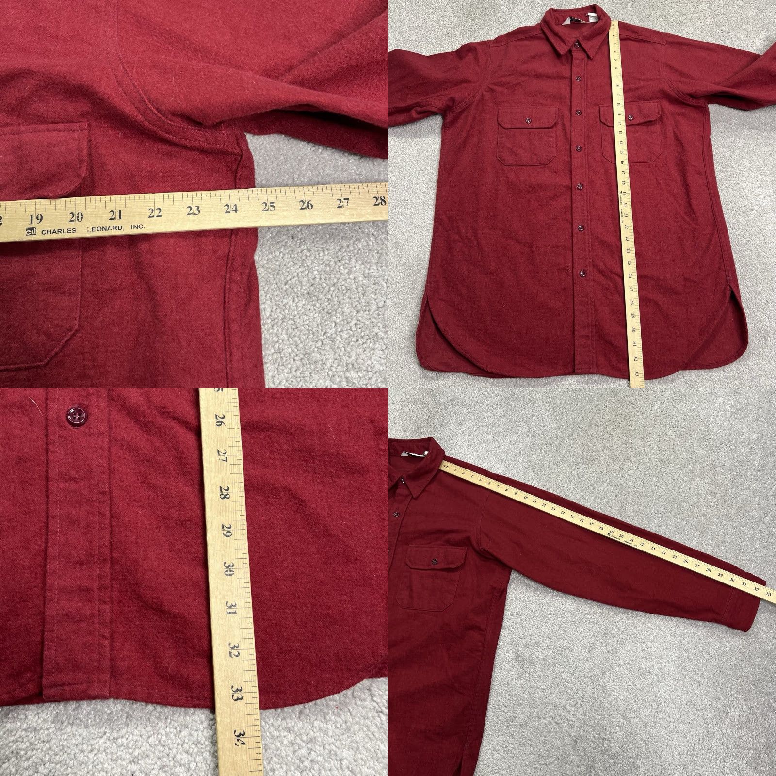 Vintage VINTAGE Woolrich Shirt Men XL Red Flannel Button Up Pockets 90s Cotton Wool USA Regular Mens Size US XL / EU 56 / 4 - 8 Thumbnail