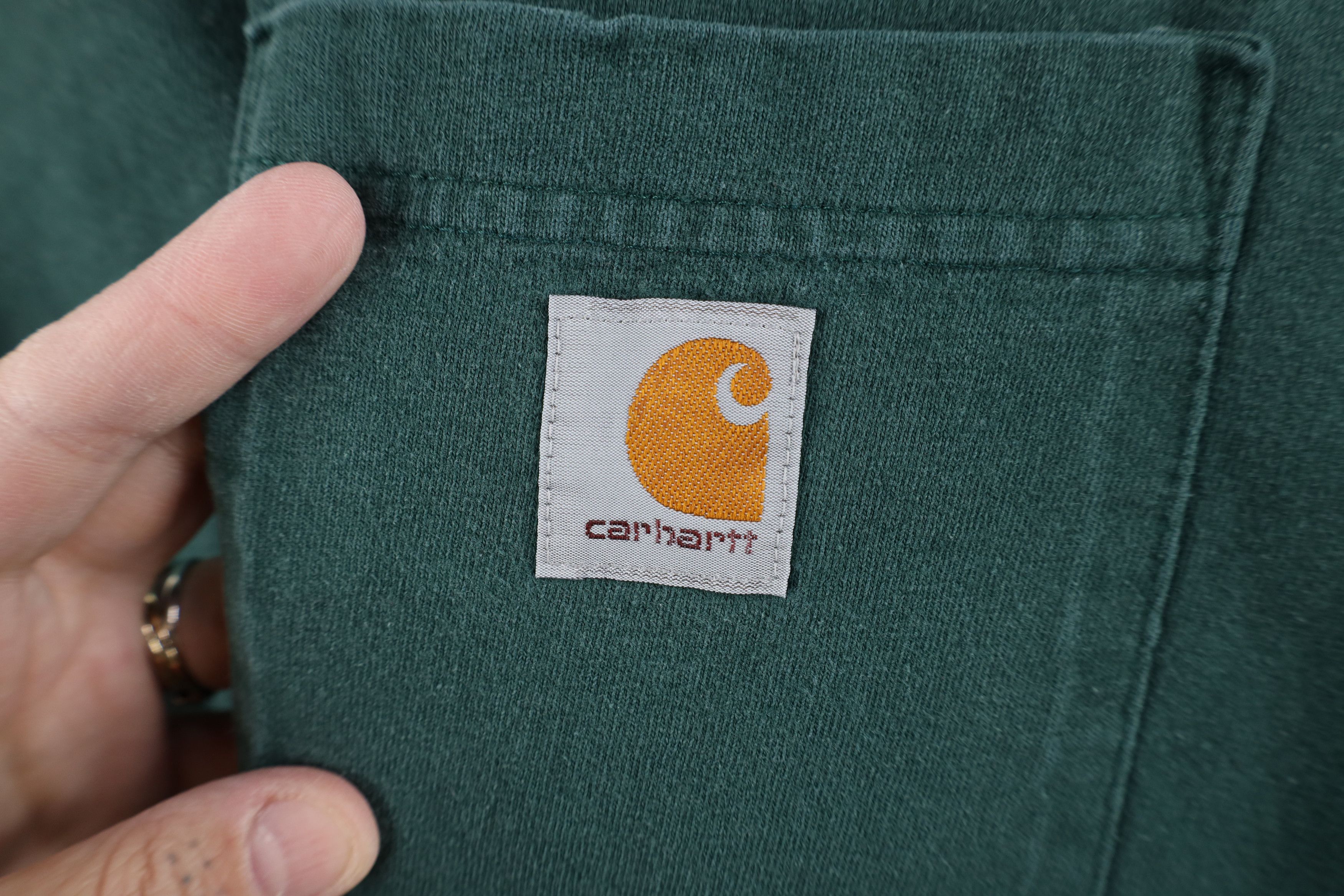 Carhartt Vintage Carhartt Spell Baggy Fit Pocket T-Shirt Green Cotton Size US XL / EU 56 / 4 - 4 Thumbnail