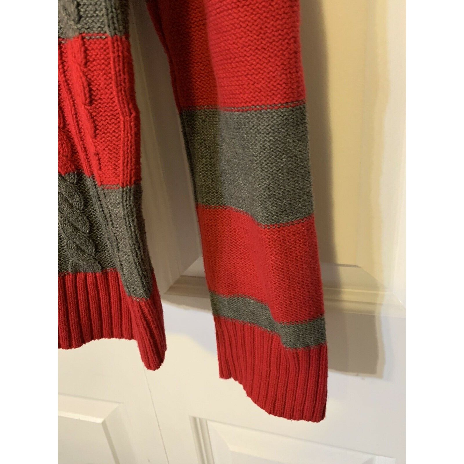 Chaps Chaps Red Gray Stripped Sweater Women’s Sz M Size M / US 6-8 / IT 42-44 - 5 Thumbnail