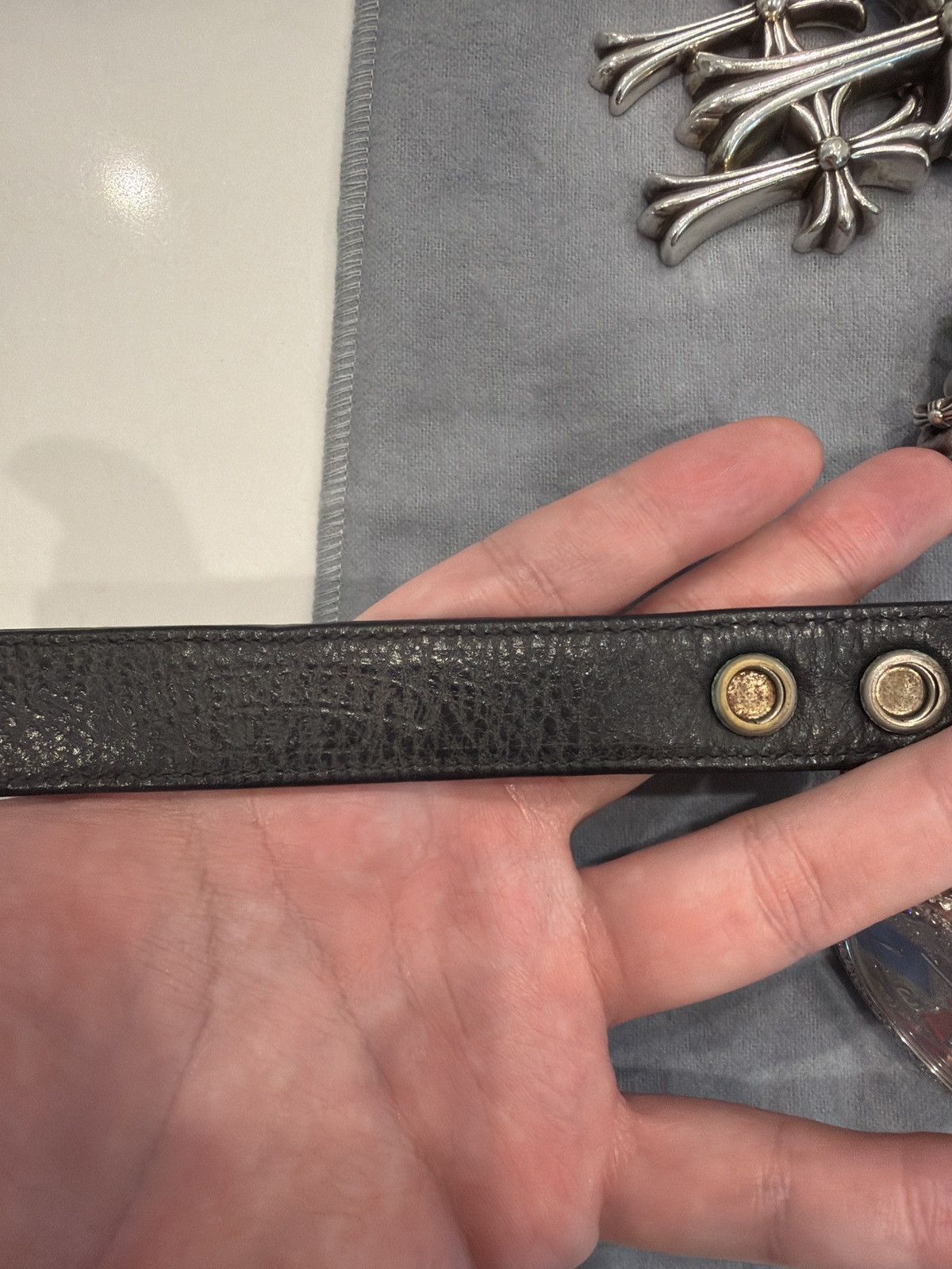 Chrome Hearts 3 button leather bracelet Size ONE SIZE - 3 Thumbnail