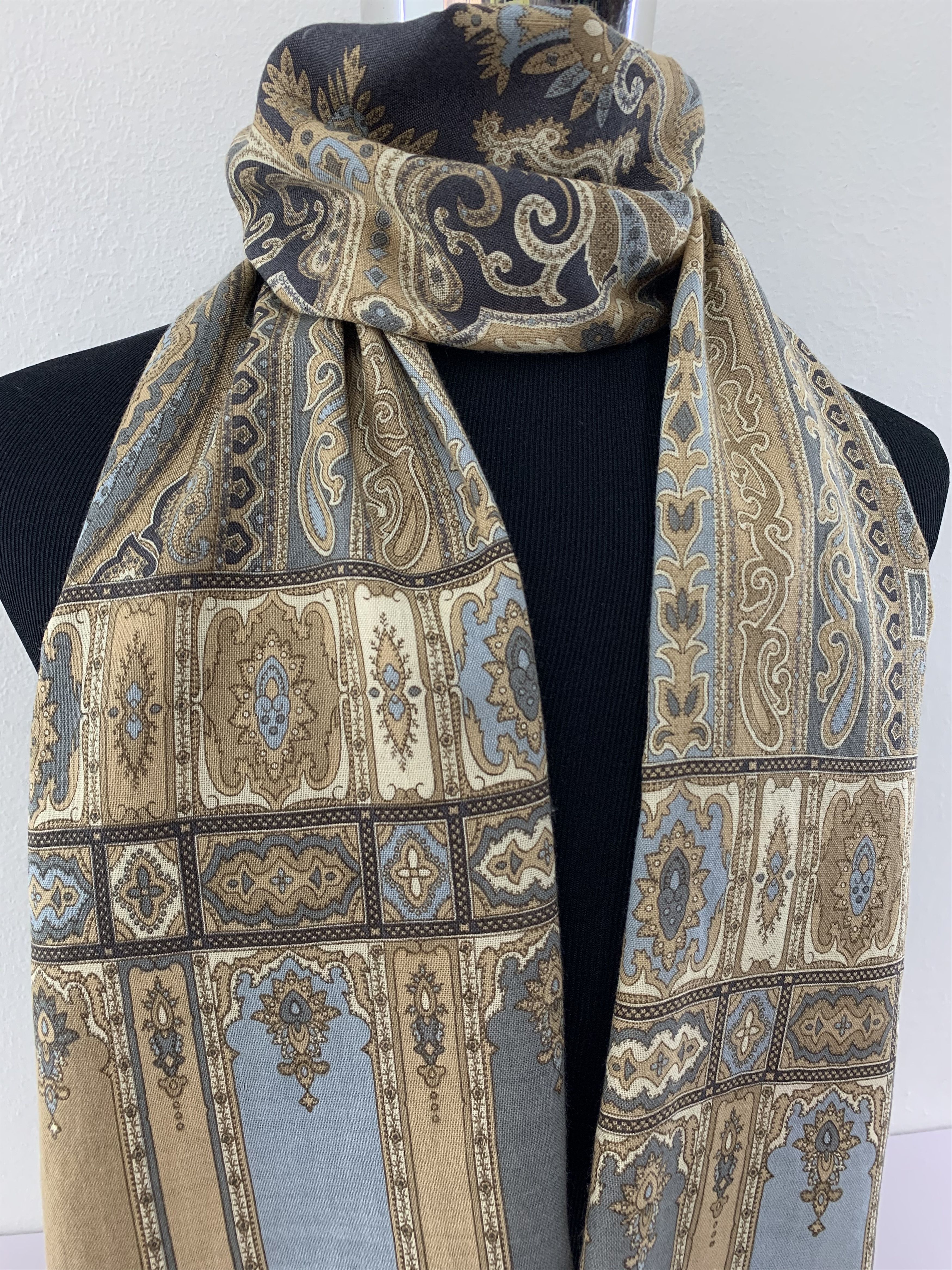 Nina Ricci Nina Ricci Scarf Silk Wool Muffler Neck Wrap Shawl BL4036 Size ONE SIZE - 2 Thumbnail