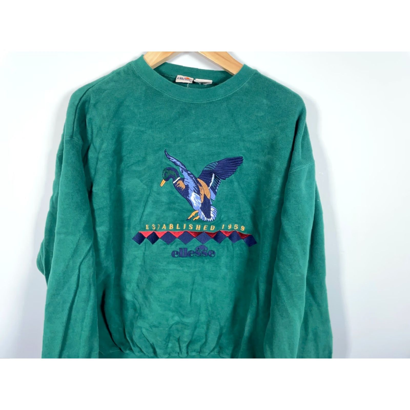 Ellesse ellesse Mallard Sweatshirt Adult Medium Dark Green Crewneck Embroidered Nature Size US M / EU 48-50 / 2 - 4 Thumbnail