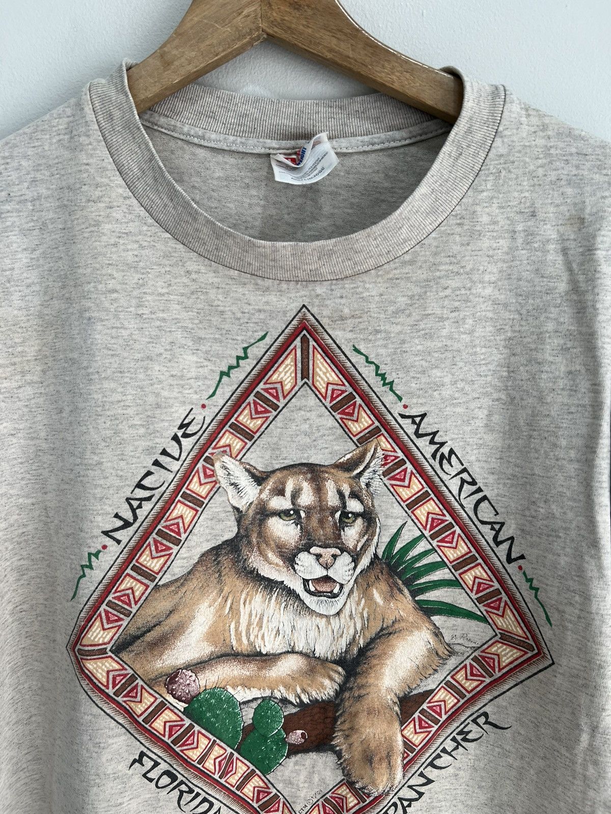 Vintage Vintage Florida Panther Tee Shirt animal lynx Size US L / EU 52-54 / 3 - 3 Thumbnail