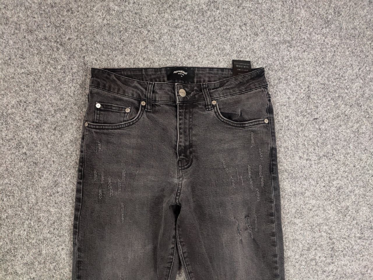 Represent Clo. Represent Design black distressed Denim Jeans Slim Fit Size US 32 / EU 48 - 11 Thumbnail