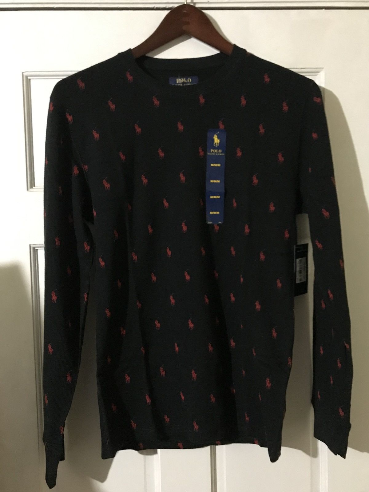 Polo Ralph Lauren Polo Ralph Lauren Black All Over Red Pony Thermal Size M Size US M / EU 48-50 / 2 - 2 Thumbnail