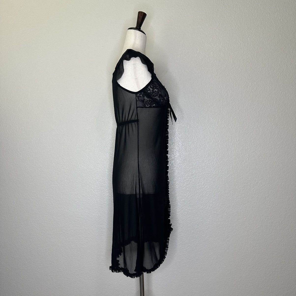 Other Black Lace Ruffle Intimates Sleewear Dress Size M / US 6-8 / IT 42-44 - 5 Thumbnail