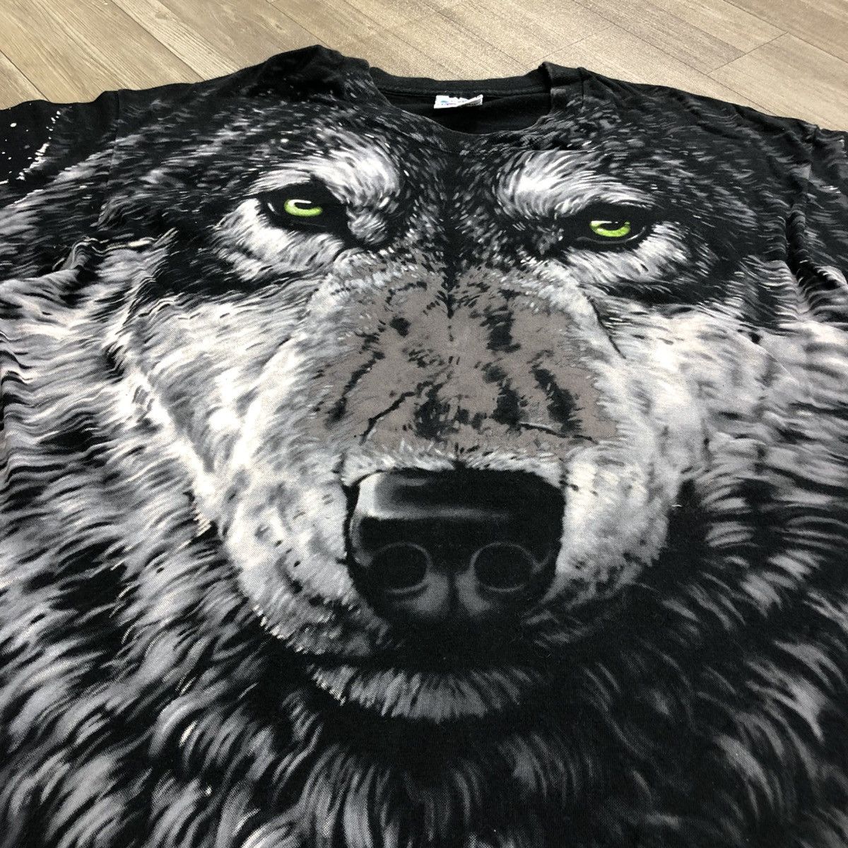 Liquid Blue 🇺🇸Vintage 1995s Liquid Blue Wolf All Over Print Graphic Shirt Size US XL / EU 56 / 4 - 4 Thumbnail