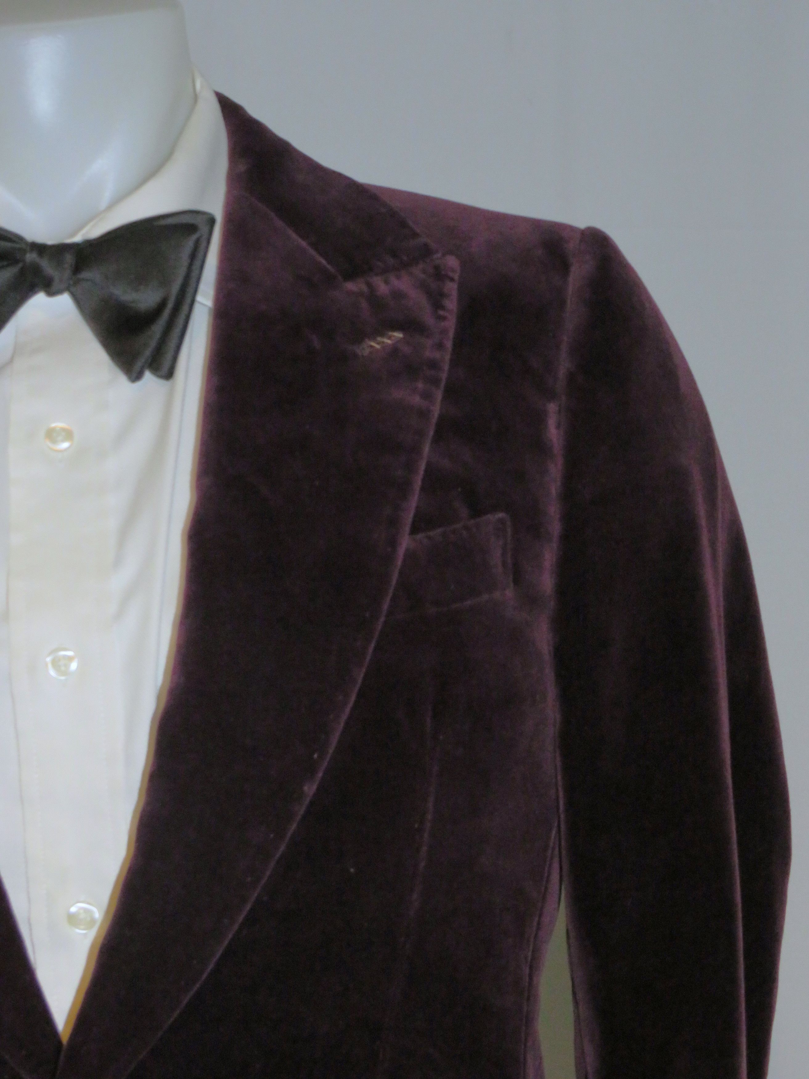 Ermenegildo Zegna Burgundy Velvet Current One Button Evening Jacket 38R NWT Size 38R - 3 Thumbnail