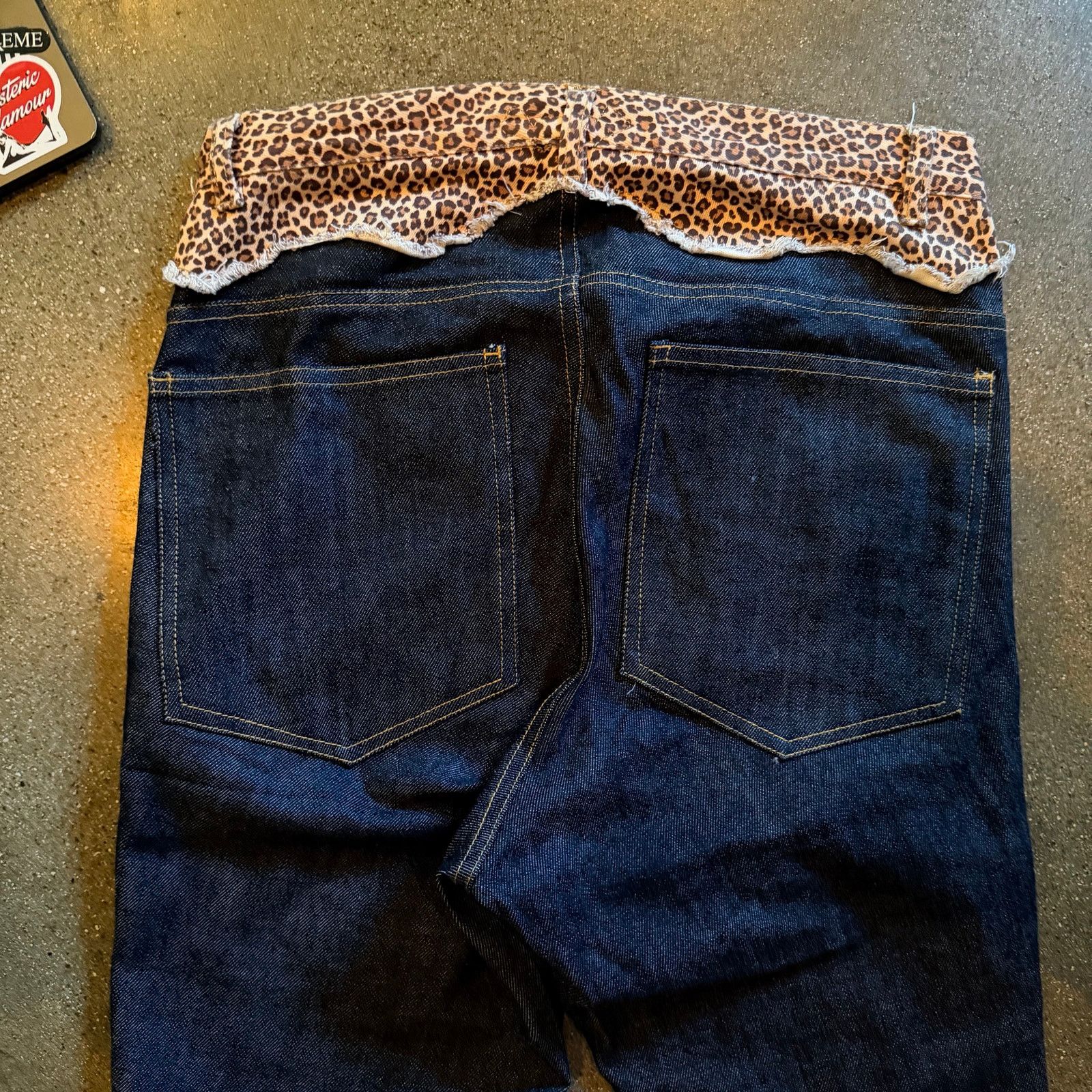 Japanese Brand wrst wr6st leopard print waist flared boot cut stacked jeans Size US 29 - 5 Thumbnail