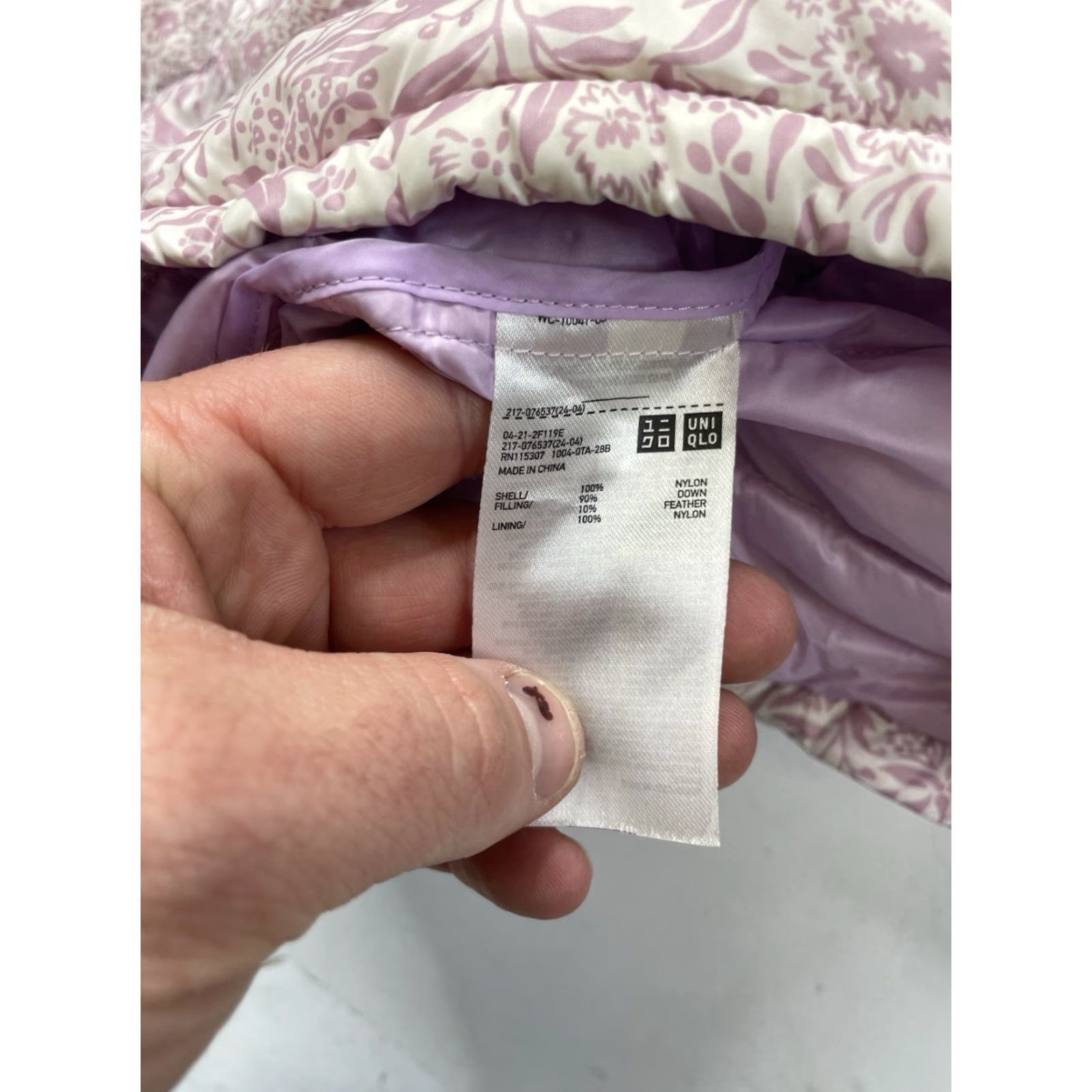 Uniqlo Uniqlo Ultra Light Womens Pink Floral Puffer Down Jacket Full Zip XS Size XS / US 0-2 / IT 36-38 - 4 Thumbnail
