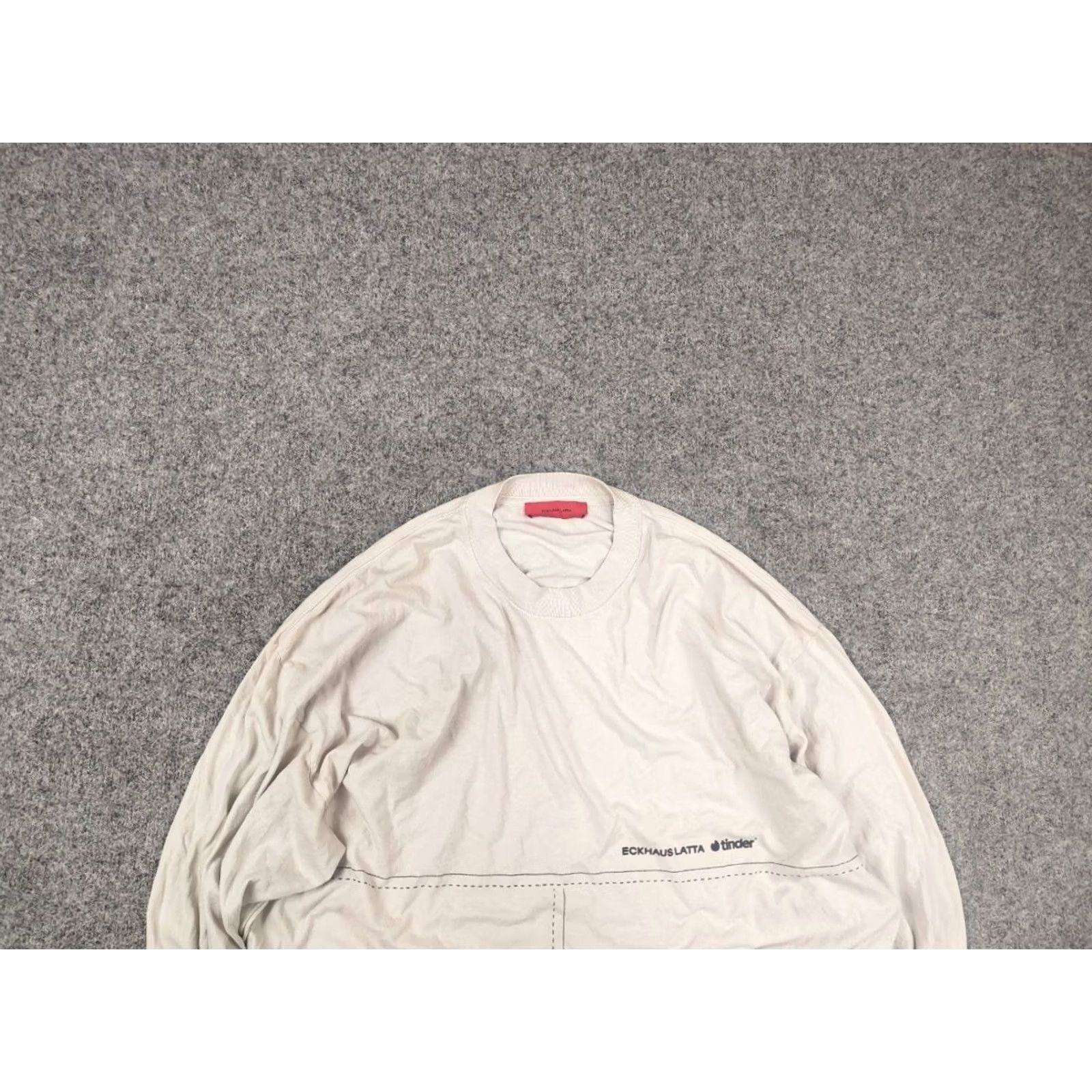 Eckhaus Latta Eckhaus Latta x Tinder Logo Design Beige Jersey Long sleeve Shirt Tee Available Size US L / EU 52-54 / 3 - 3 Thumbnail