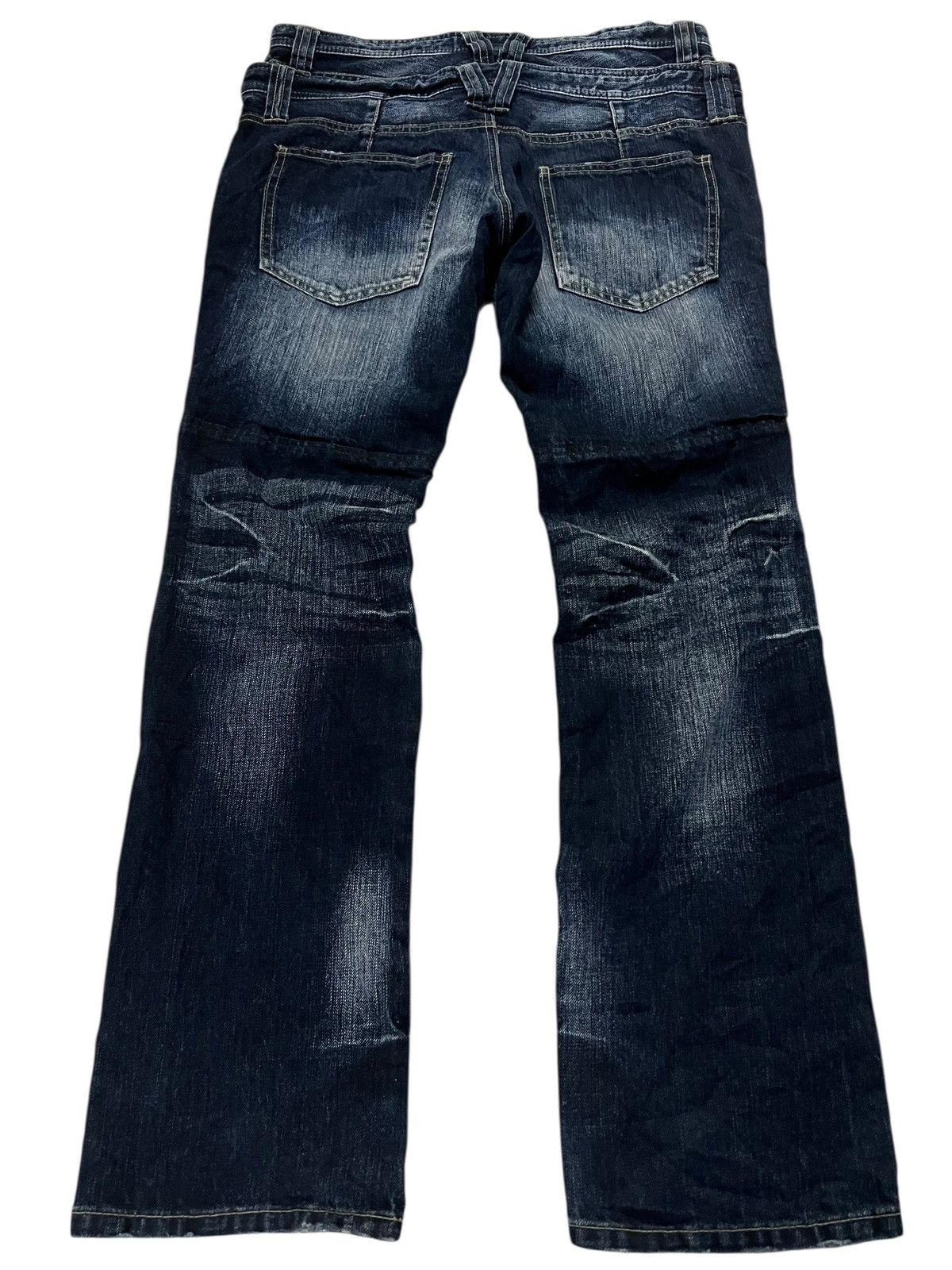 Japanese Brand PPFM DOUBLE WAIST RARE JEANS Size US 33 - 2 Thumbnail