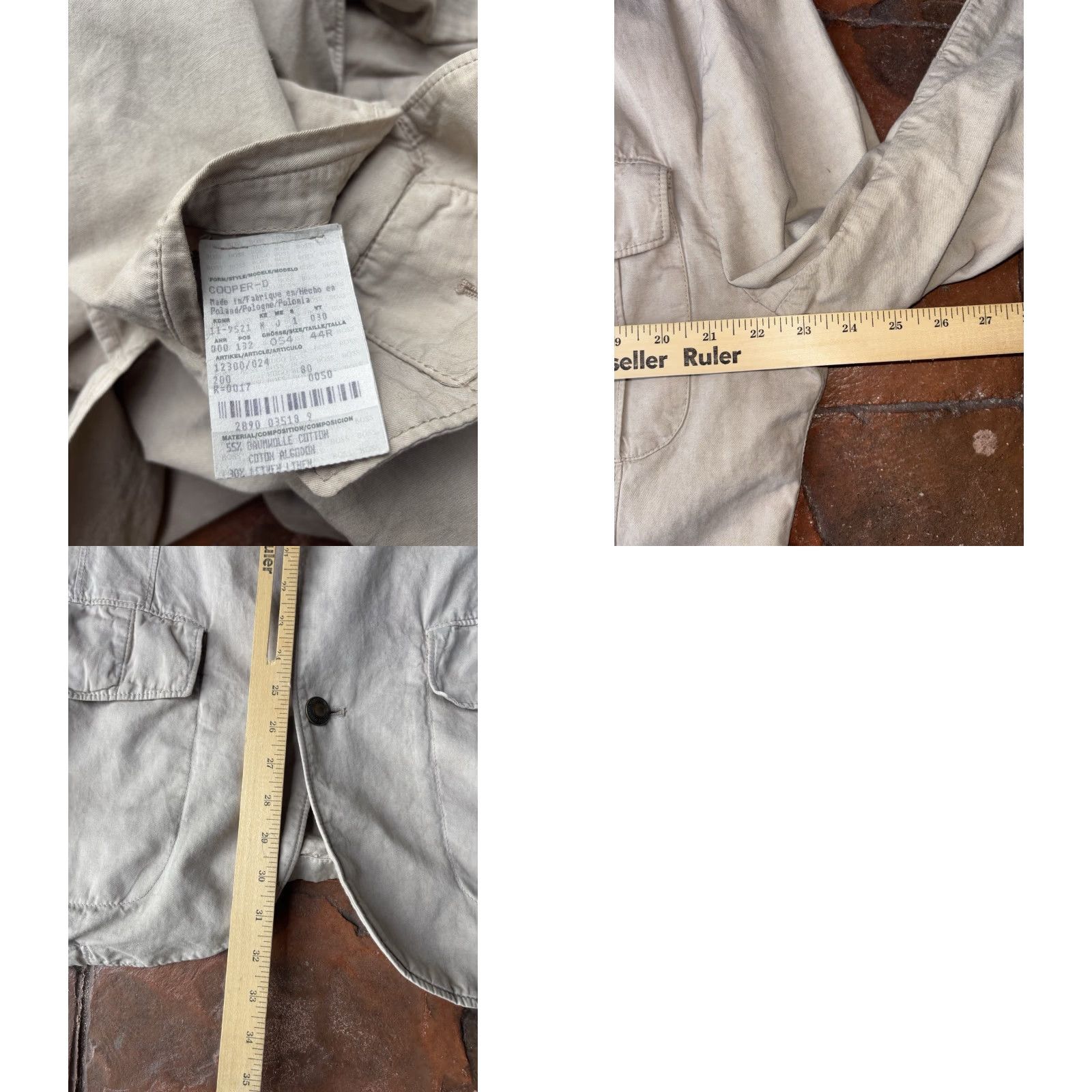Hugo Boss VINTAGE Boss Hugo Boss Cotton Utility Tactical Safari Jacket 44R Mens Beige 90s Size US S / EU 44-46 / 1 - 8 Thumbnail