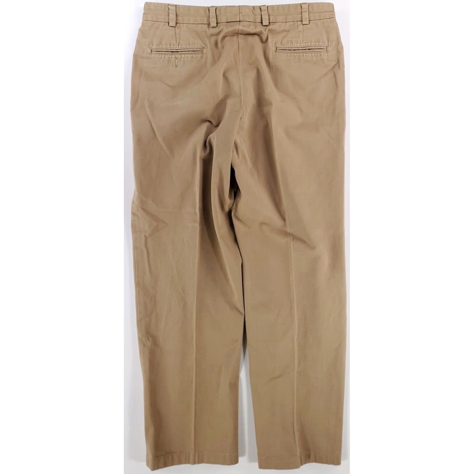 Bills Khakis Bills Khakis Pants Tan Pleated Made USA Mens 37 Inseam 31 Beige Chino Regular 37 x 31 Mens Size US 37 - 4 Thumbnail