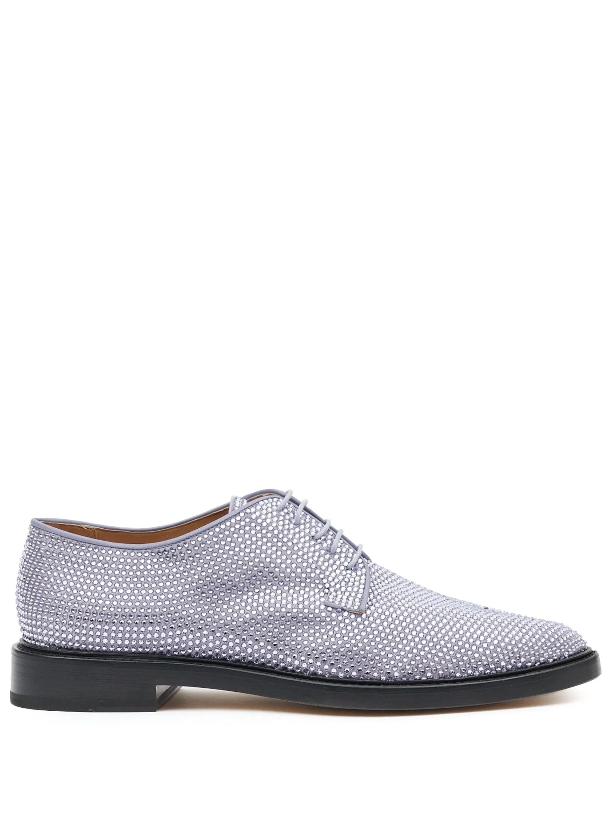 Maison Margiela o1w1db11225 Tabi Rhinestone-embellished Derby Shoes in Lilac Size US 9 / EU 42 - 1 Thumbnail