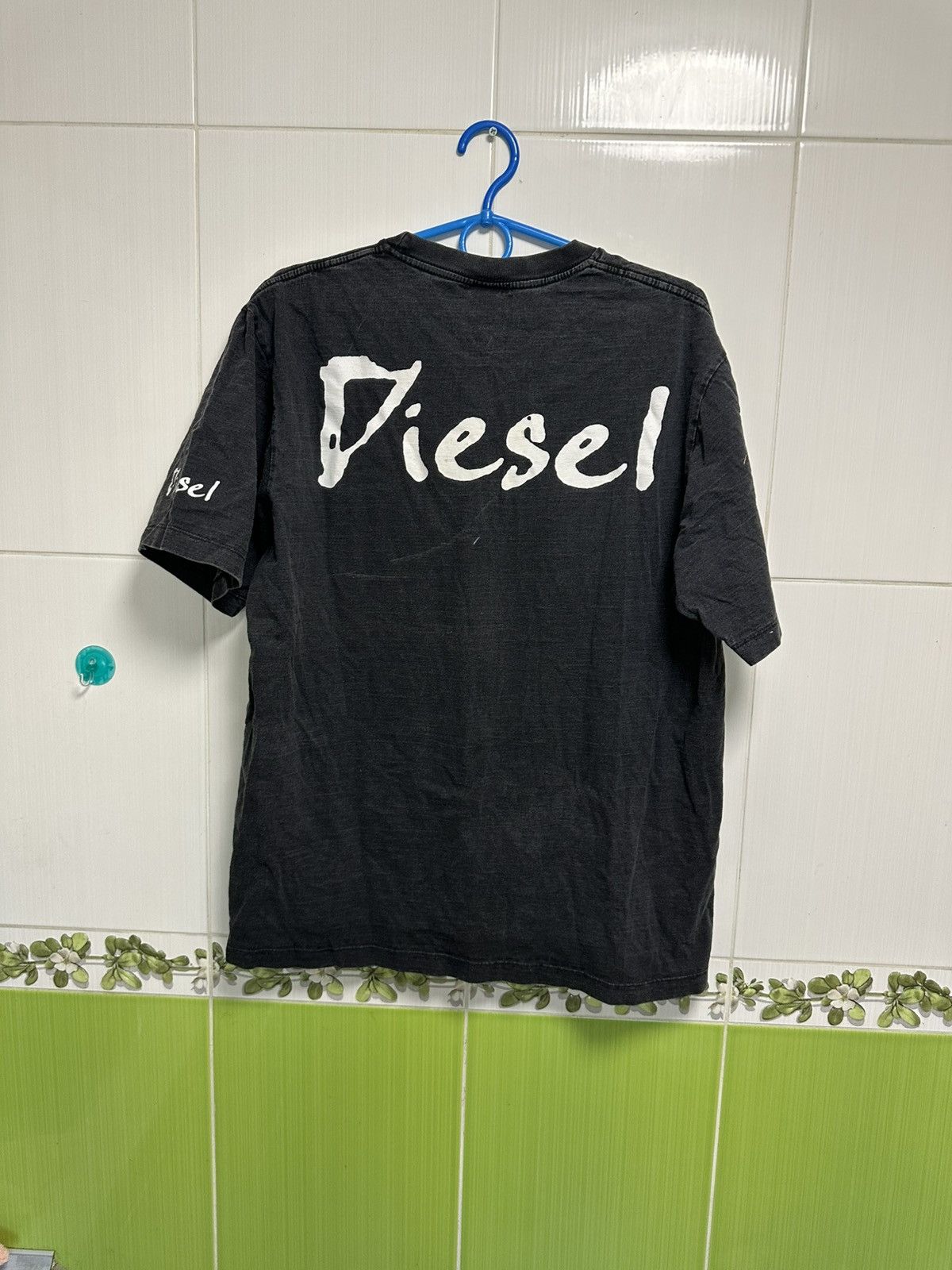 Diesel × Vintage Y2K Diesel Avant Garde Tee Boxy Fit Streetwear Logo Rare Size US XL / EU 56 / 4 - 6 Thumbnail