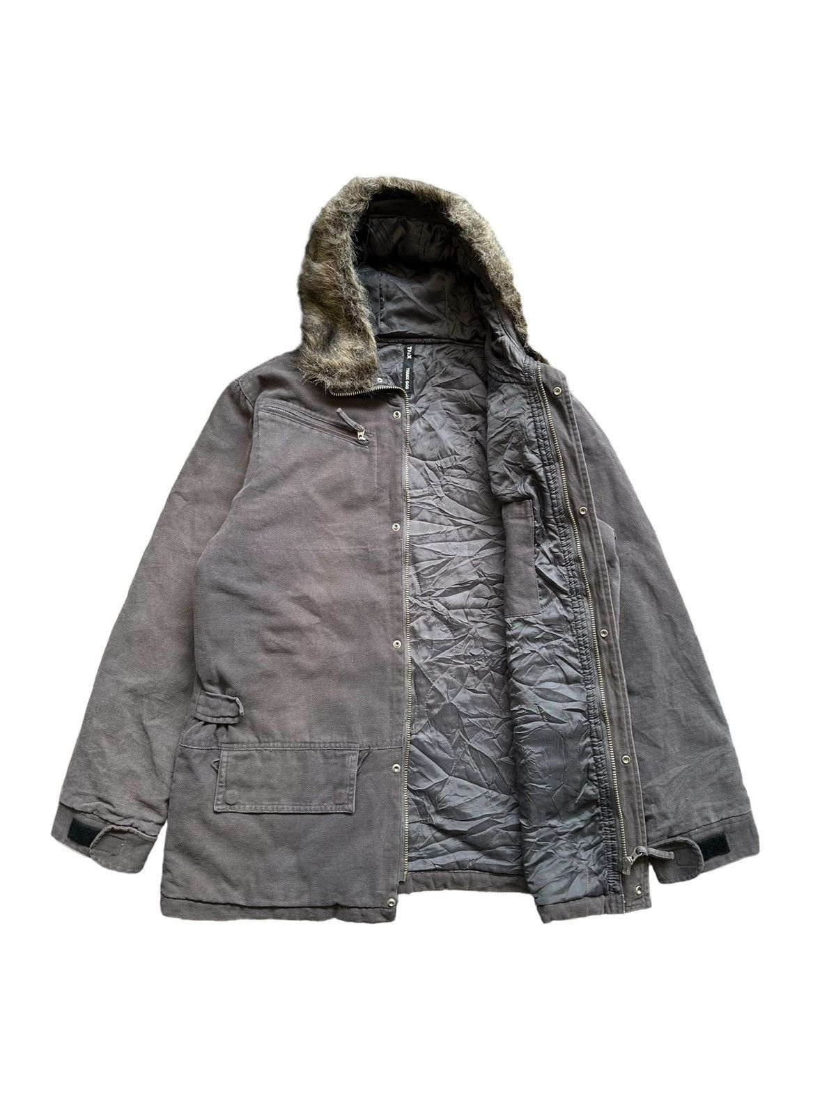 RIPVANWINKLE 2000s THX Co. Thank God parka heavy jacket Size US L / EU 52-54 / 3 - 2 Thumbnail