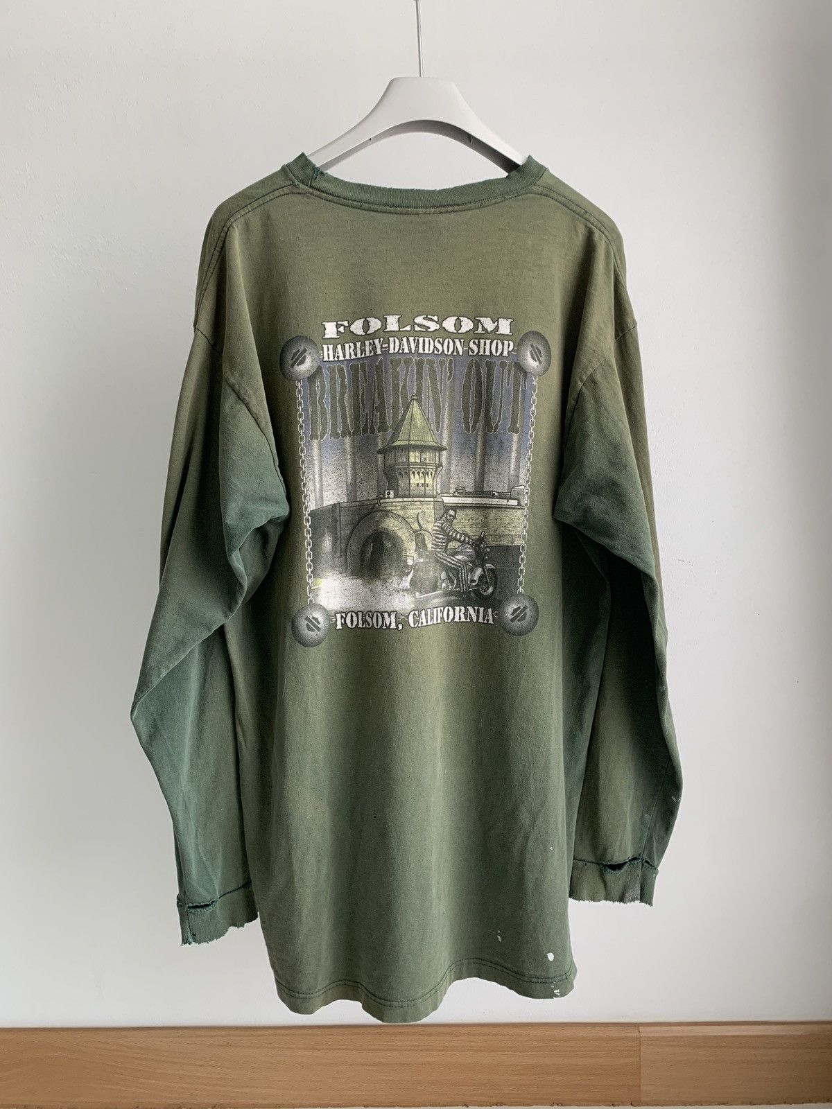 Harley Davidson Thrashed Harley Distressed Faded Grunge Size US XL / EU 56 / 4 - 2 Thumbnail