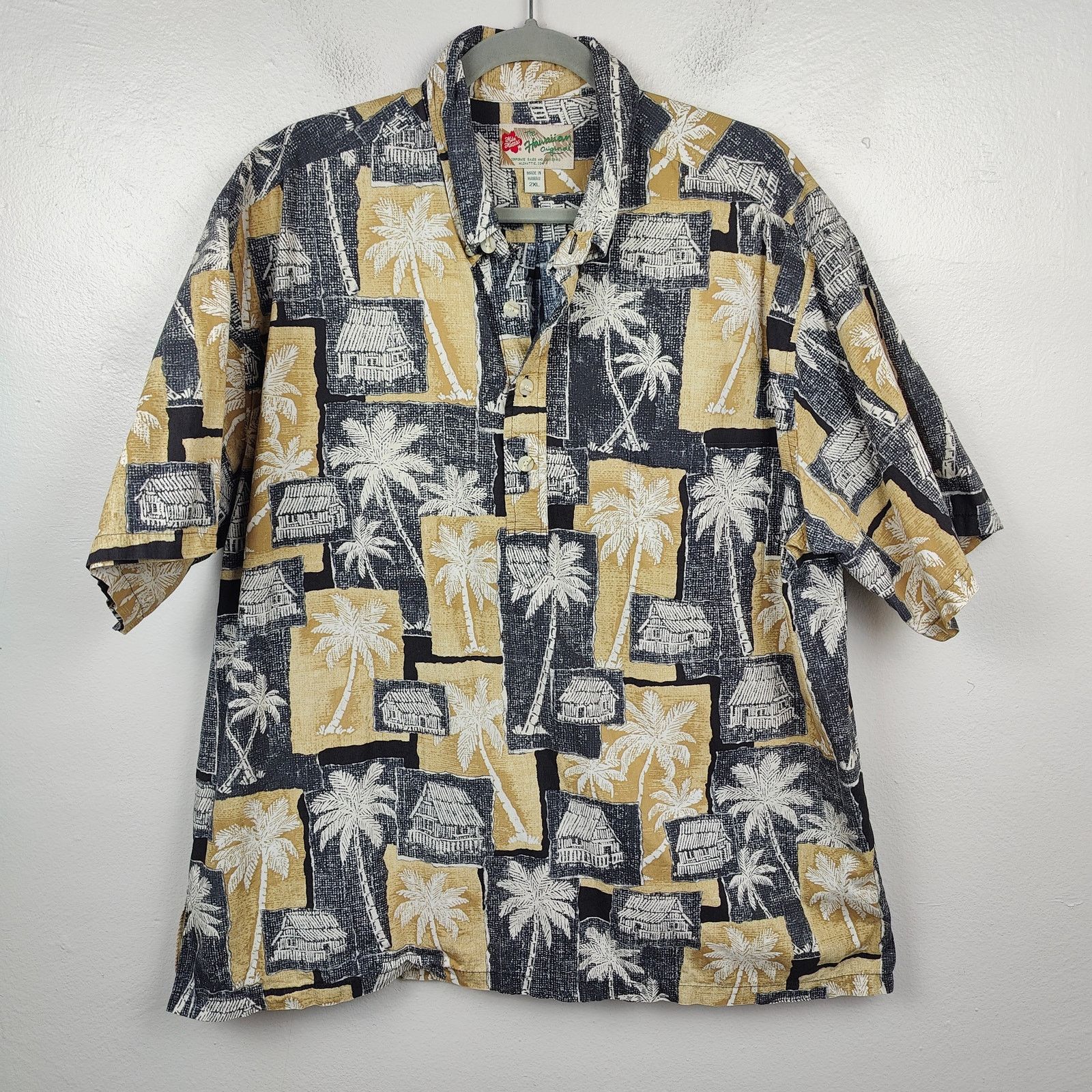 Other Hilo Hattie Hawaiian Button Up Shirt Mens 2X Black Yellow Size US XXL / EU 58 / 5 - 1 Thumbnail
