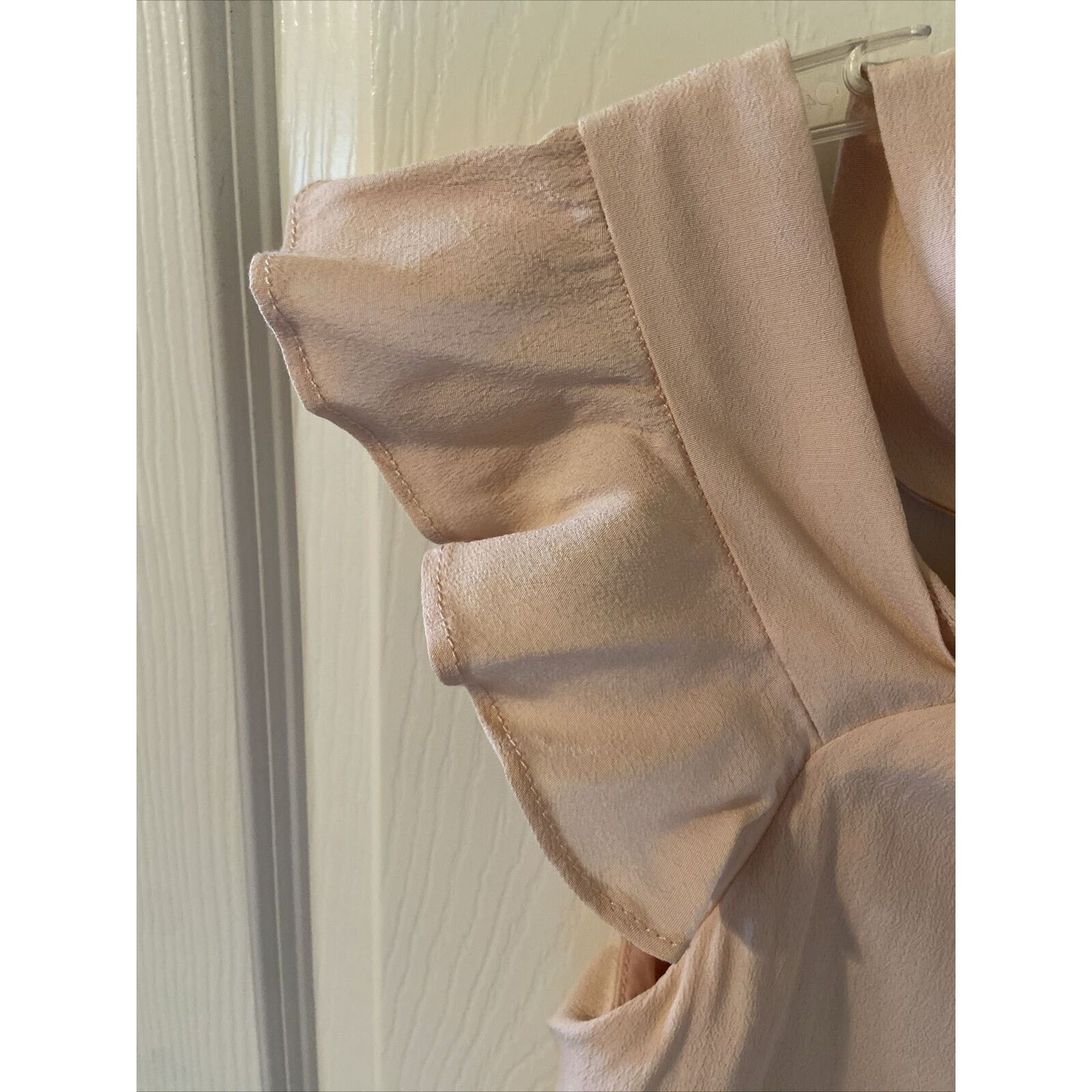 Sanctuary Sanctuary Off Shoulder Blouse Pink Blush, XS, Ruffle Sleeve Size XS / US 0-2 / IT 36-38 - 4 Thumbnail
