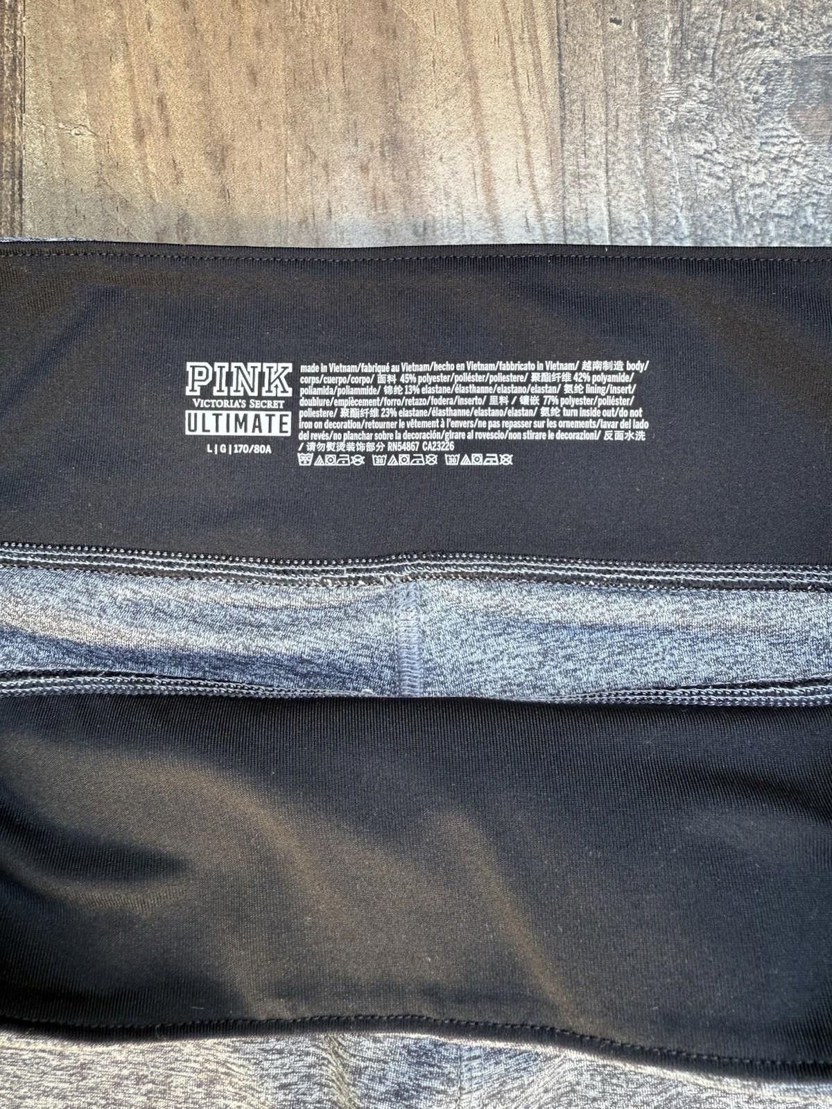 Designer Pink Victoria Secret Size Large Athletic Leggings Size 36" / US 14 / IT 50 - 4 Thumbnail