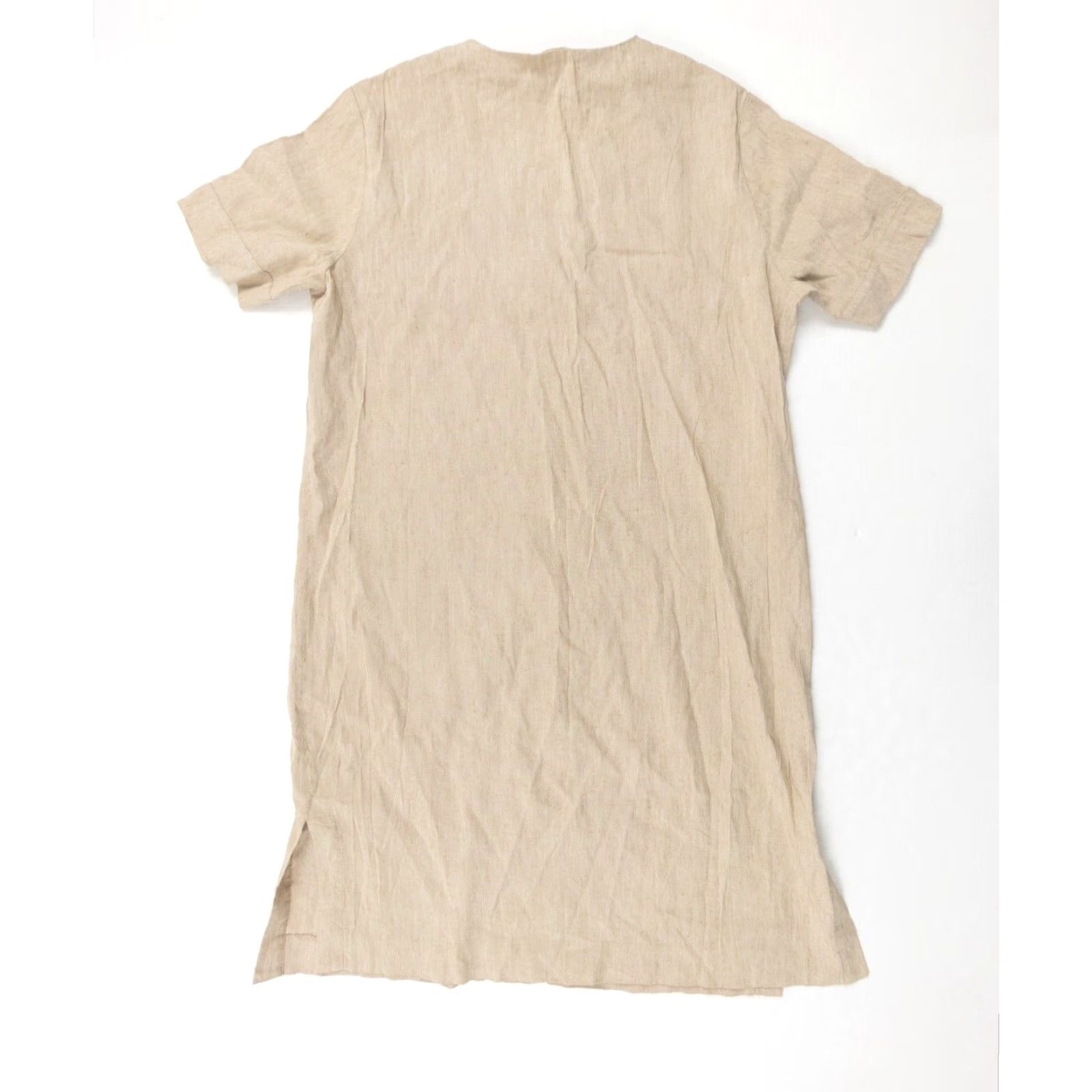 Theory Theory Womens Medium Beige Short Sleeve Shift Dress Size M / US 6-8 / IT 42-44 - 5 Thumbnail