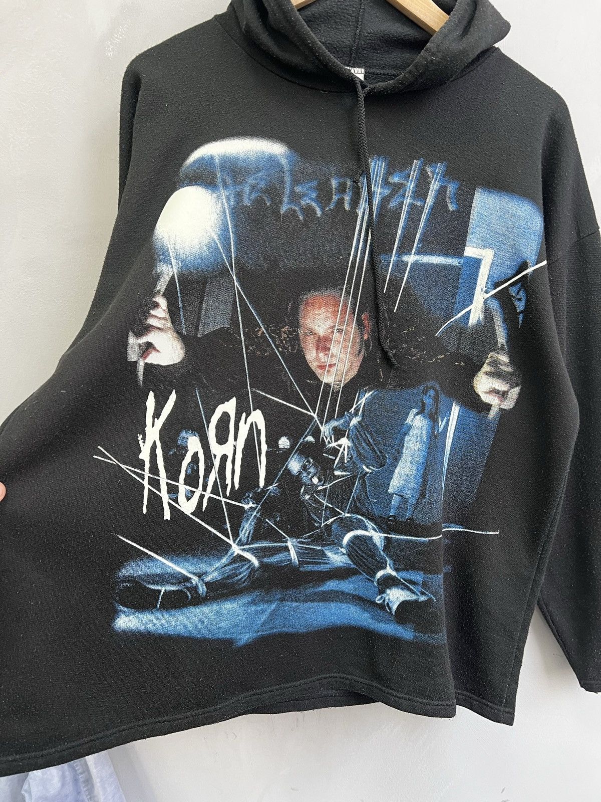 Band Tees VINTAGE rare BOXY 90s KORN ROCK BAND HOODIE 80s Size US XL / EU 56 / 4 - 5 Thumbnail