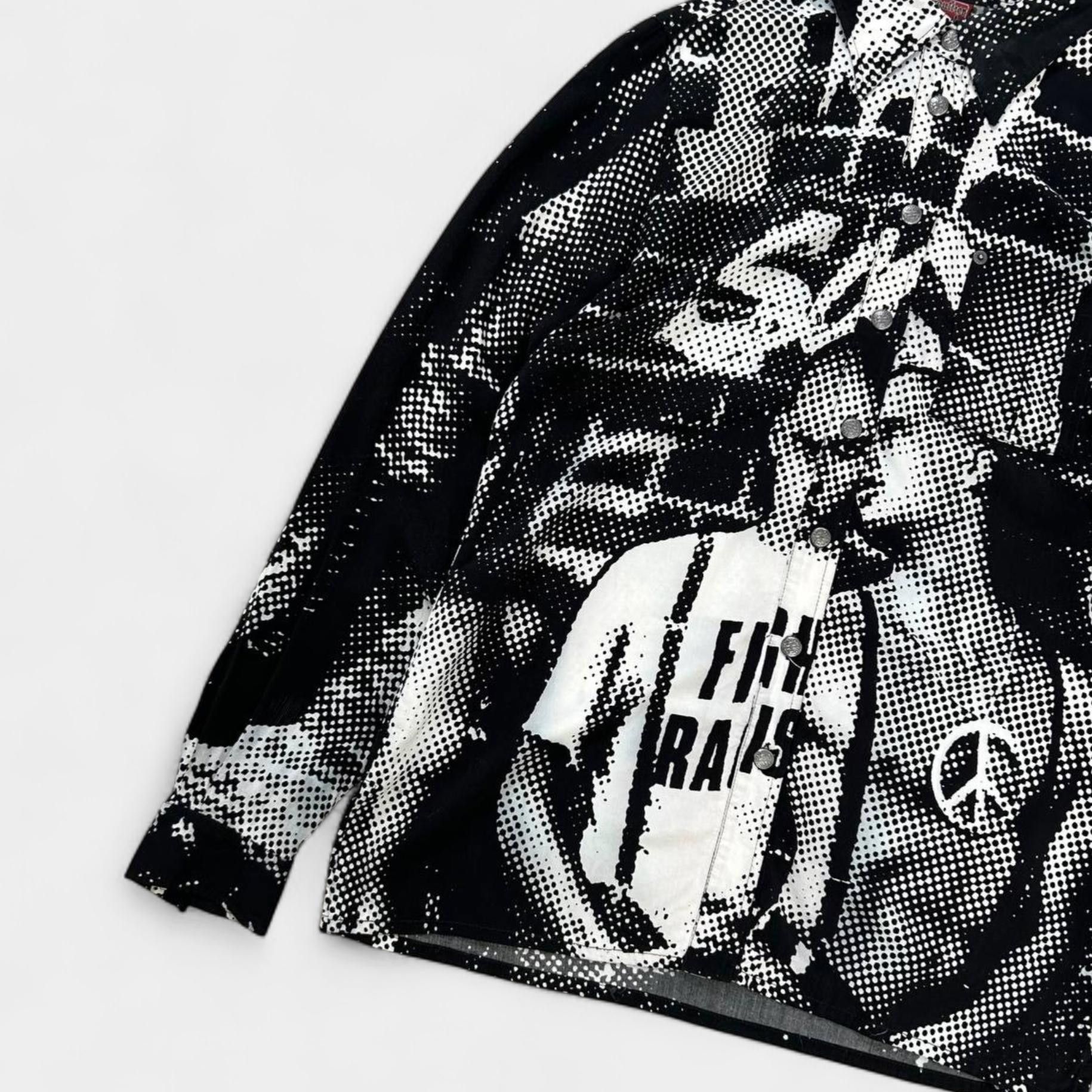 Jean Paul Gaultier Jean Paul Gaultier 1997 "F*ck Racism" Print Shirt Size US L / EU 52-54 / 3 - 3 Thumbnail