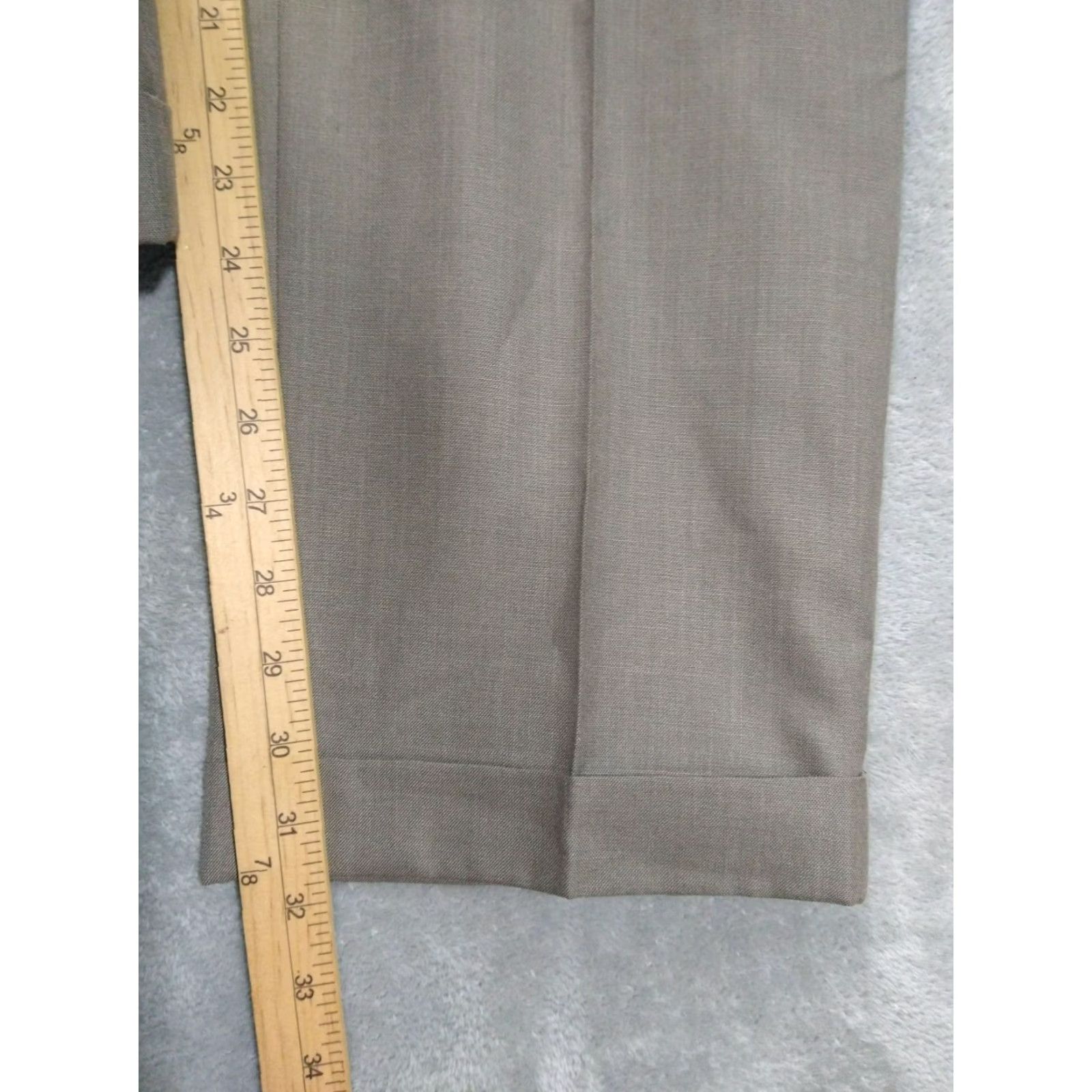 Ralph Lauren Ralph Lauren Dress Pants Mens 34x32 Beige Straight Leg Mid Rise Cuffed Pleated Dress Pants Mens Beige 34 Inseam 32 City Preppy Wedding Vintage: No Size US 34 / EU 50 - 5 Thumbnail