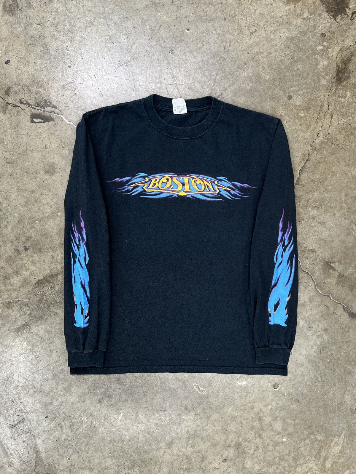 Band Tees Vintage Boston UFO Flame Band Tee Long Sleeve Anvil Medium Size US M / EU 48-50 / 2 - 2 Thumbnail