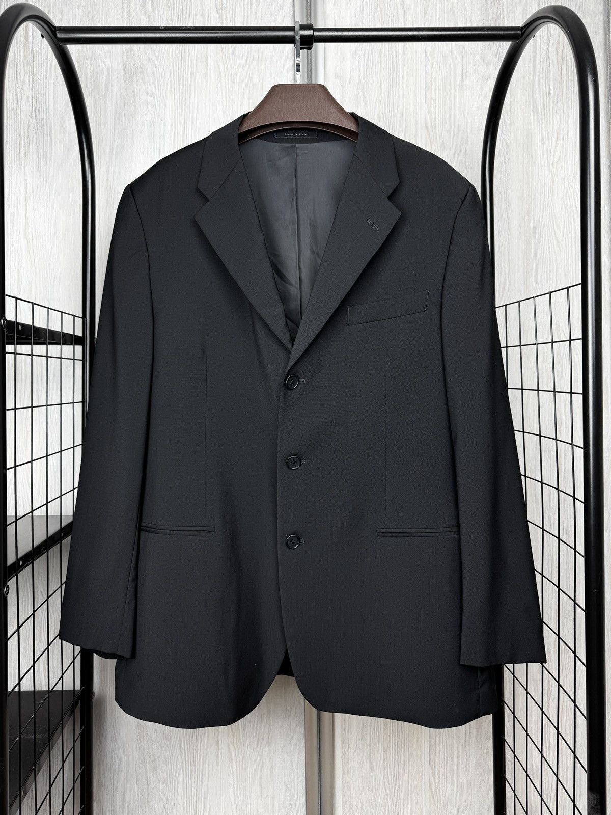 Emporio Armani Emporio Armani Black pure wool 3 buttons classic suit sz 54 Size 44R - 4 Thumbnail