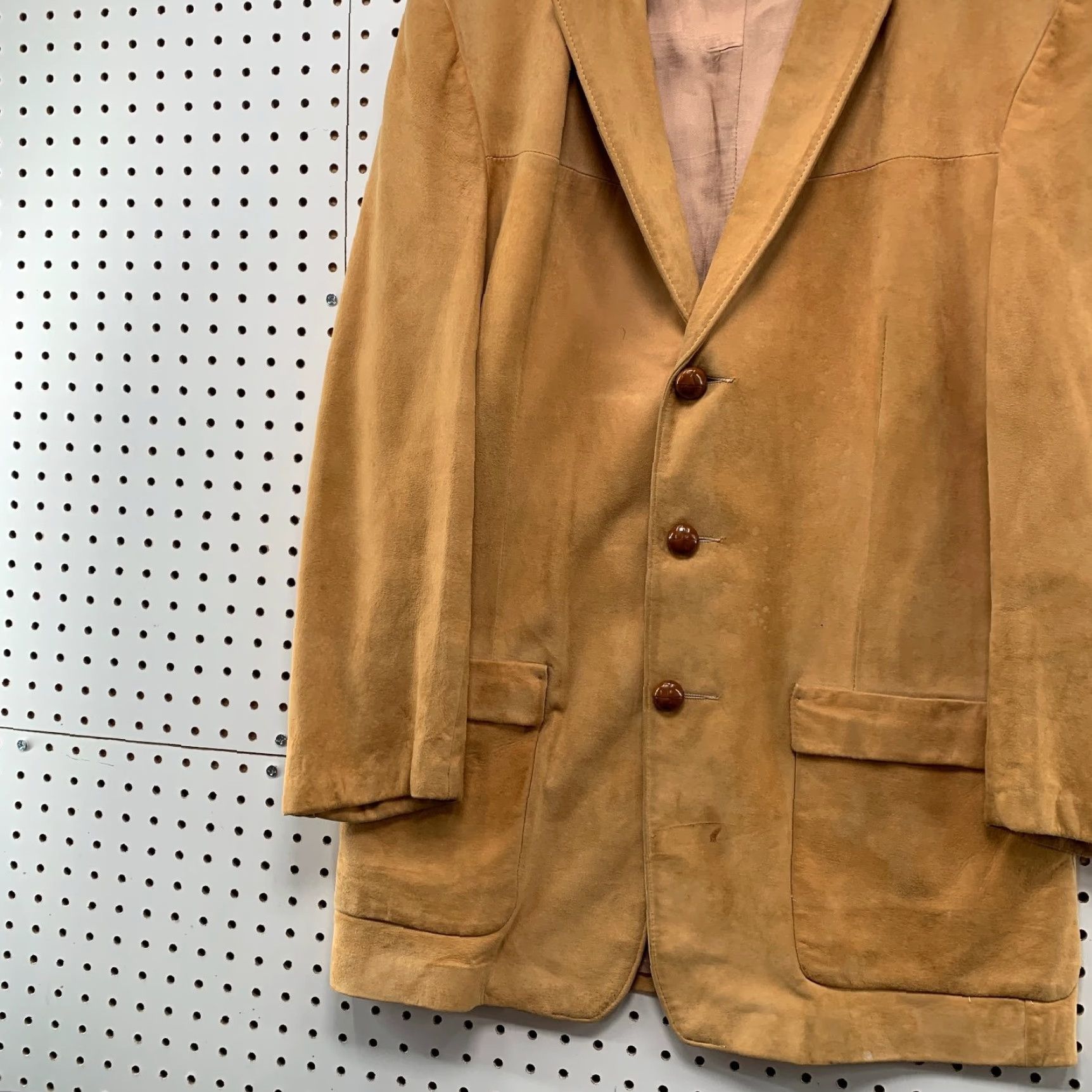Vintage VINTAGE Lakeland Coat Mens Rancher Leather Suede Cowboy Southwestern Western 60s Size L Brown USA 50s overcoat, Regular fit, Winter, Fall Mens Size US L / EU 52-54 / 3 - 3 Thumbnail