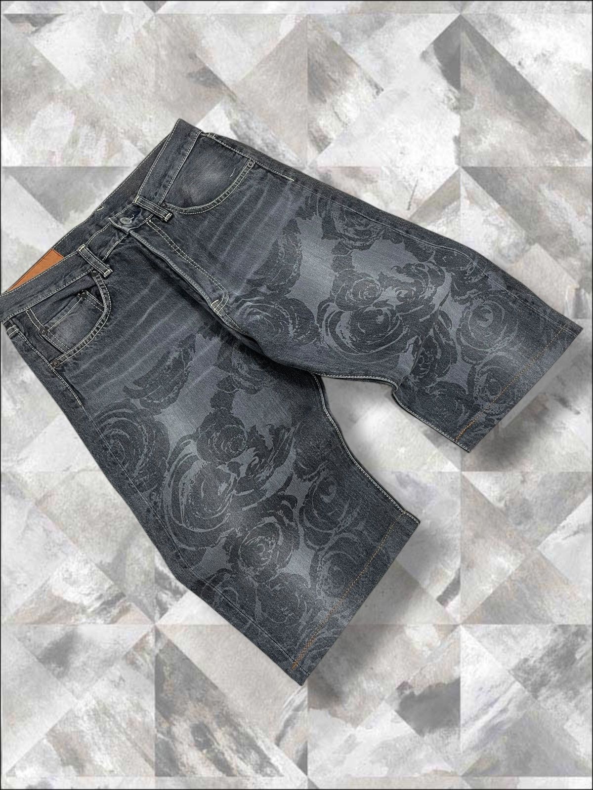 Hysteric Glamour Vintage Japan Designer BYEMRT.Paris Art Flower Short Denim Size US 28 / EU 44 - 2 Thumbnail