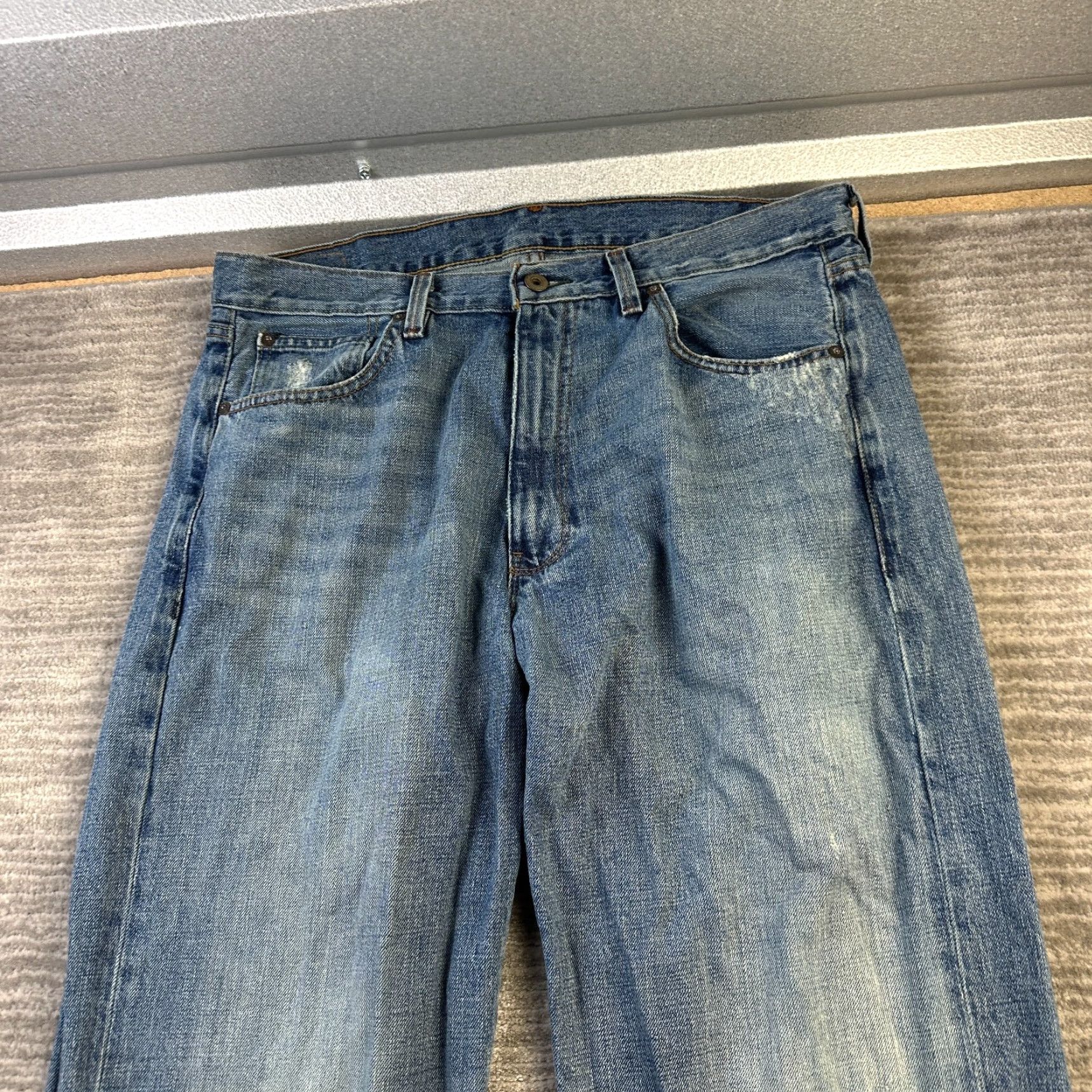 Polo Ralph Lauren VINTAGE Polo Ralph Lauren Jeans Mens 34x30 Blue Denim Pants Relaxed Loose Y2K Cowboy Straight 5-Pocket Design Mens Size US S / EU 44-46 / 1 - 3 Thumbnail