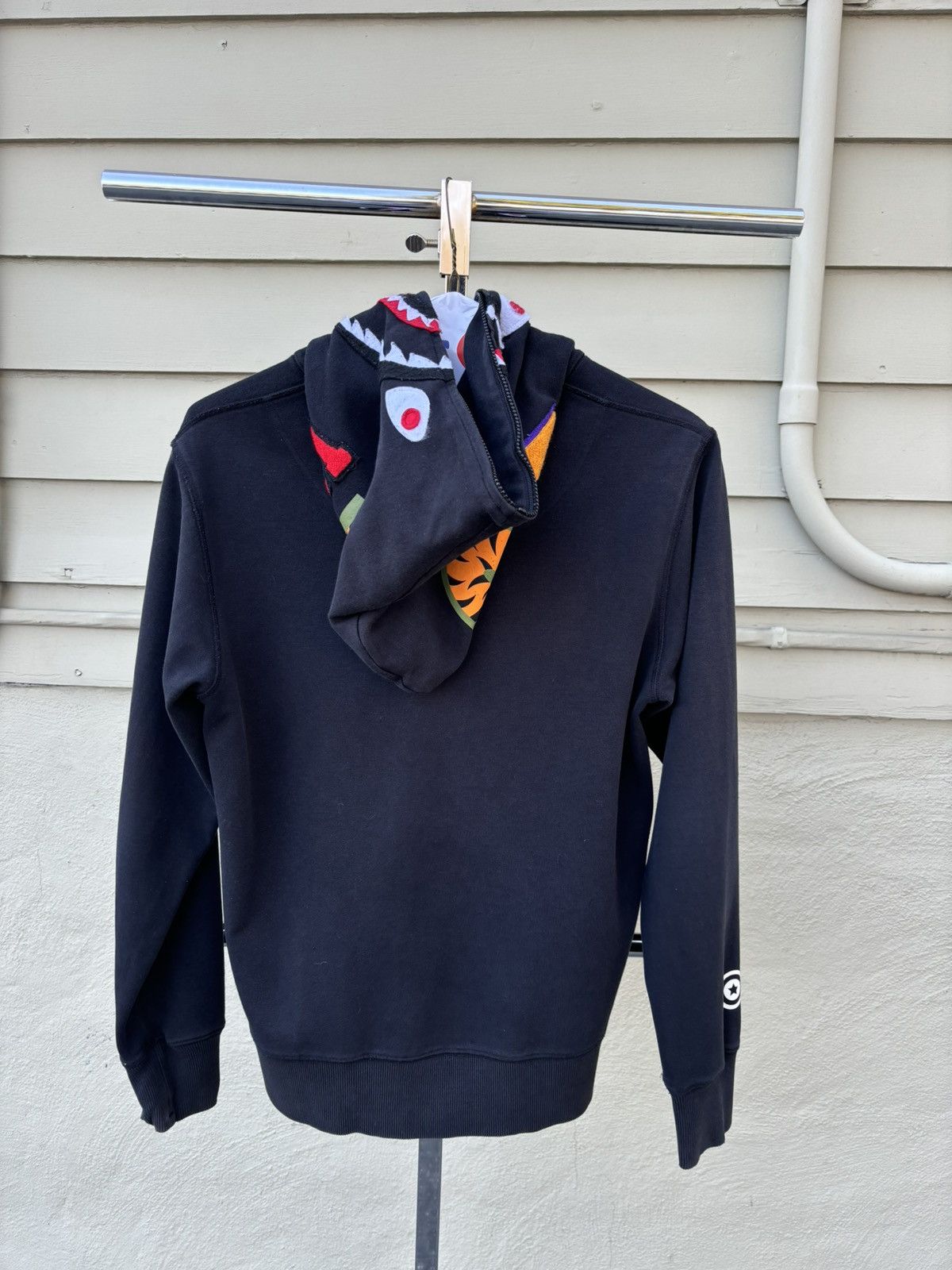 Bape Bape shark hoodie upside down logo black Size US L / EU 52-54 / 3 - 2 Thumbnail