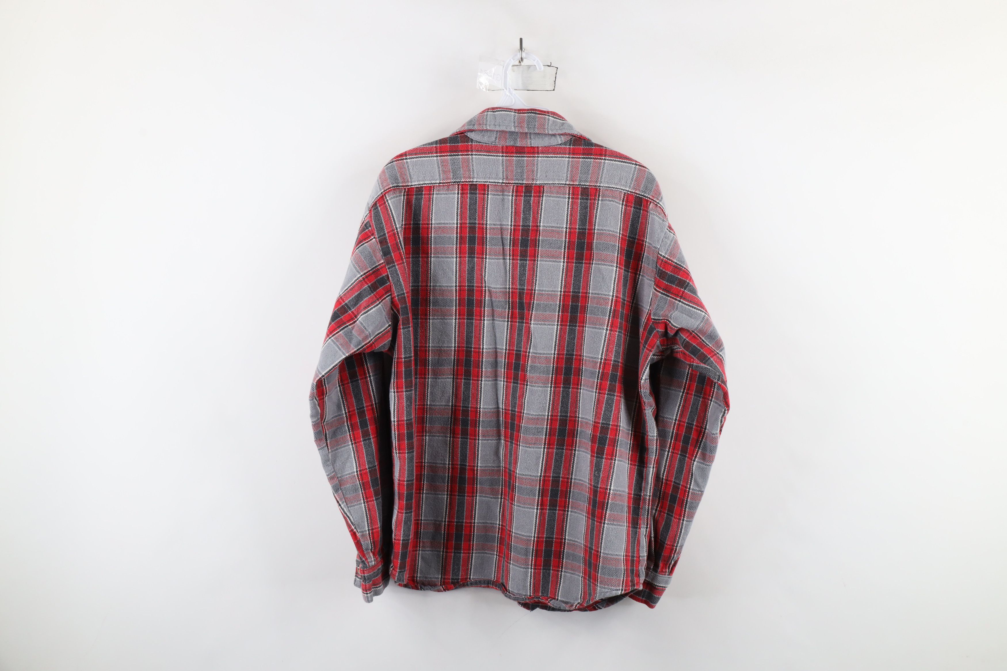 Vintage Vintage 90s Streetwear Heavyweight Button Shirt Plaid Size US L / EU 52-54 / 3 - 12 Thumbnail