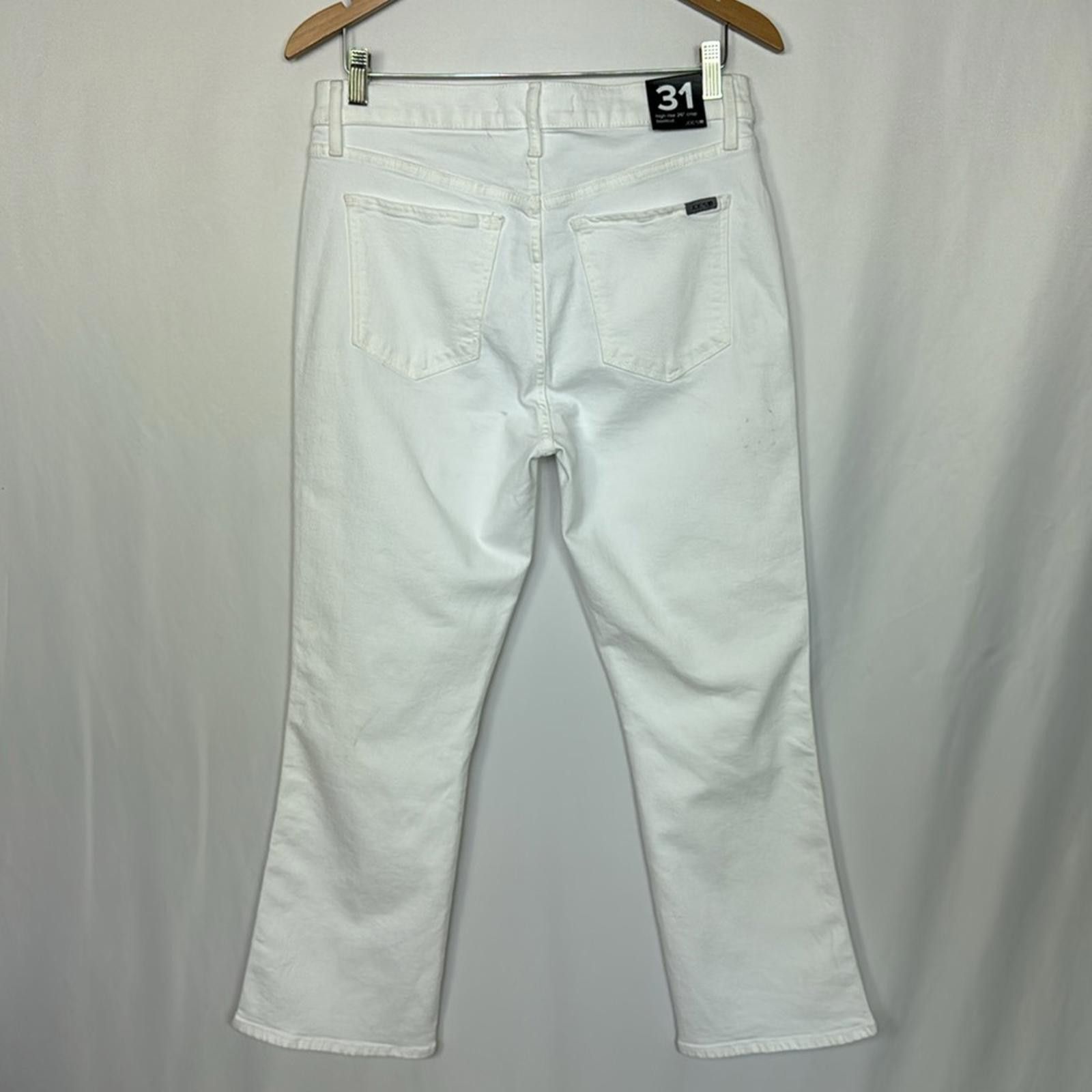 Designer Joe’s Jeans High Rise Crop Bootcut Jeans Size 31 White Size 31" - 9 Thumbnail