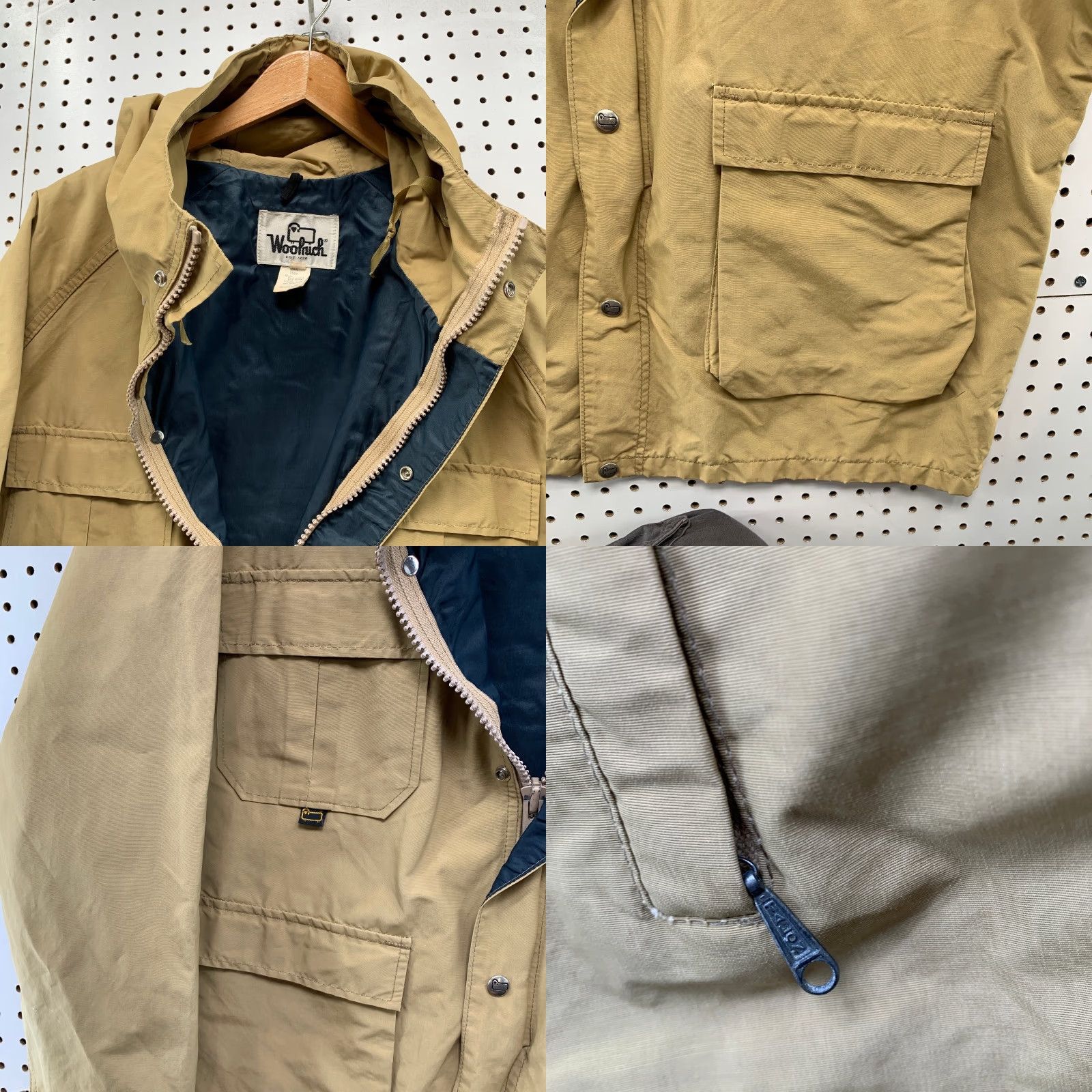 Vintage VINTAGE Woolrich Parka Coat Mens Large Tan Lightweight Hooded Nylon Blend Coat Size US L / EU 52-54 / 3 - 10 Thumbnail