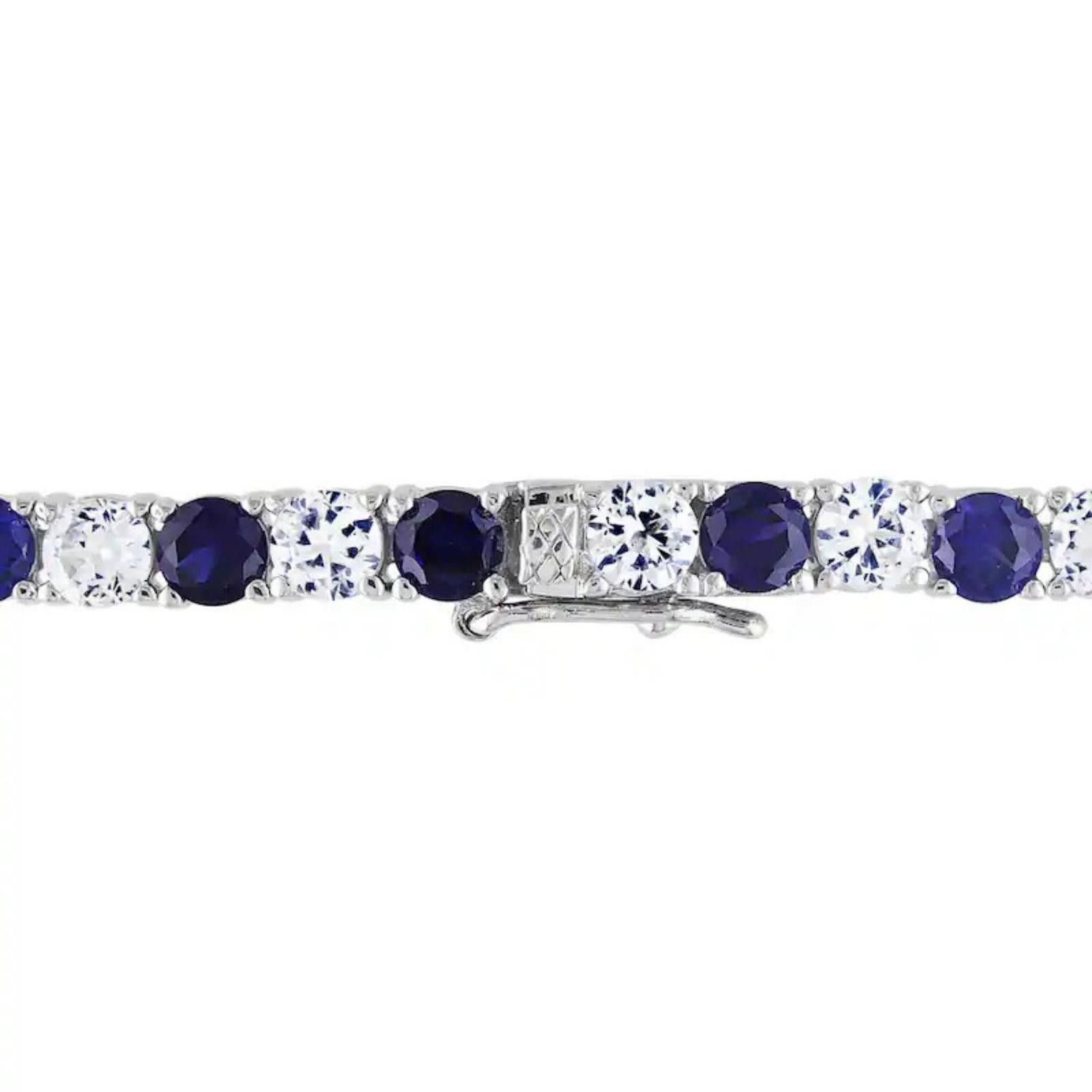 Giani Bernini Giani Bernini Sapphire Tennis Bracelet in Sterling Silver Size ONE SIZE - 2 Thumbnail