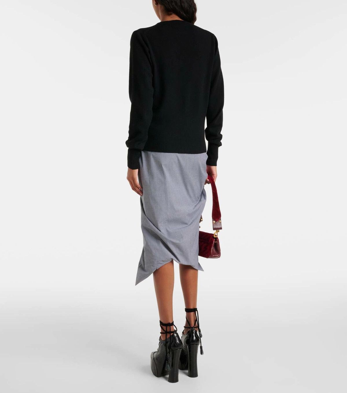 Vivienne Westwood o1f1d3z0226 Wool & Cashmere Sweater in Black Size XS / US 0-2 / IT 36-38 - 2 Thumbnail