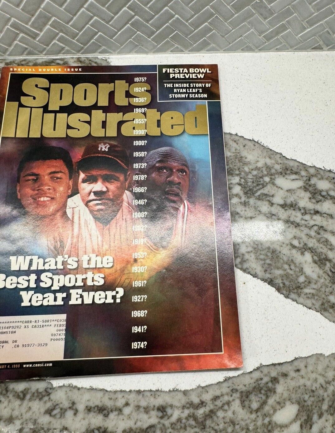 Designer Sports Illustrated Magazine Dec 98-Jan 99 Best Sports Year Size ONE SIZE - 3 Thumbnail