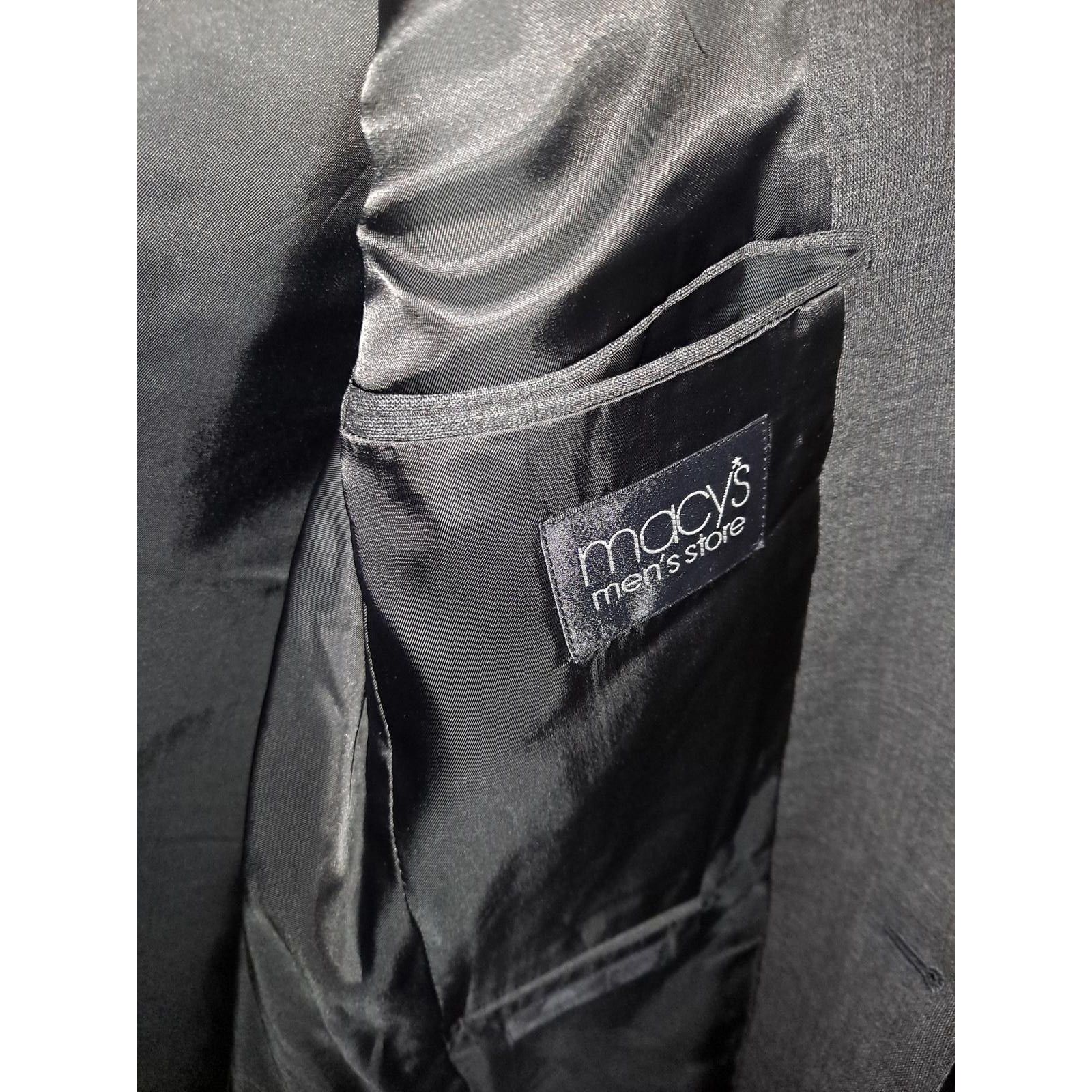 Club Room Clubroom Blazer 100% Wool Dark Gray with 2 Buttons Size 40R Size 40R - 5 Thumbnail