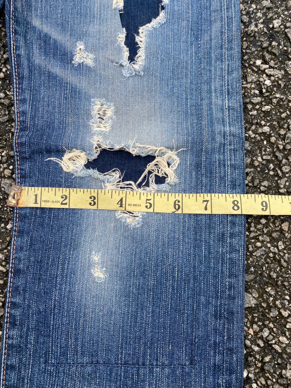 If Six Was Nine VINTAGE EDWIN 503 PACTHWORK DISTRESSED DENIM Size US 30 / EU 46 - 12 Thumbnail