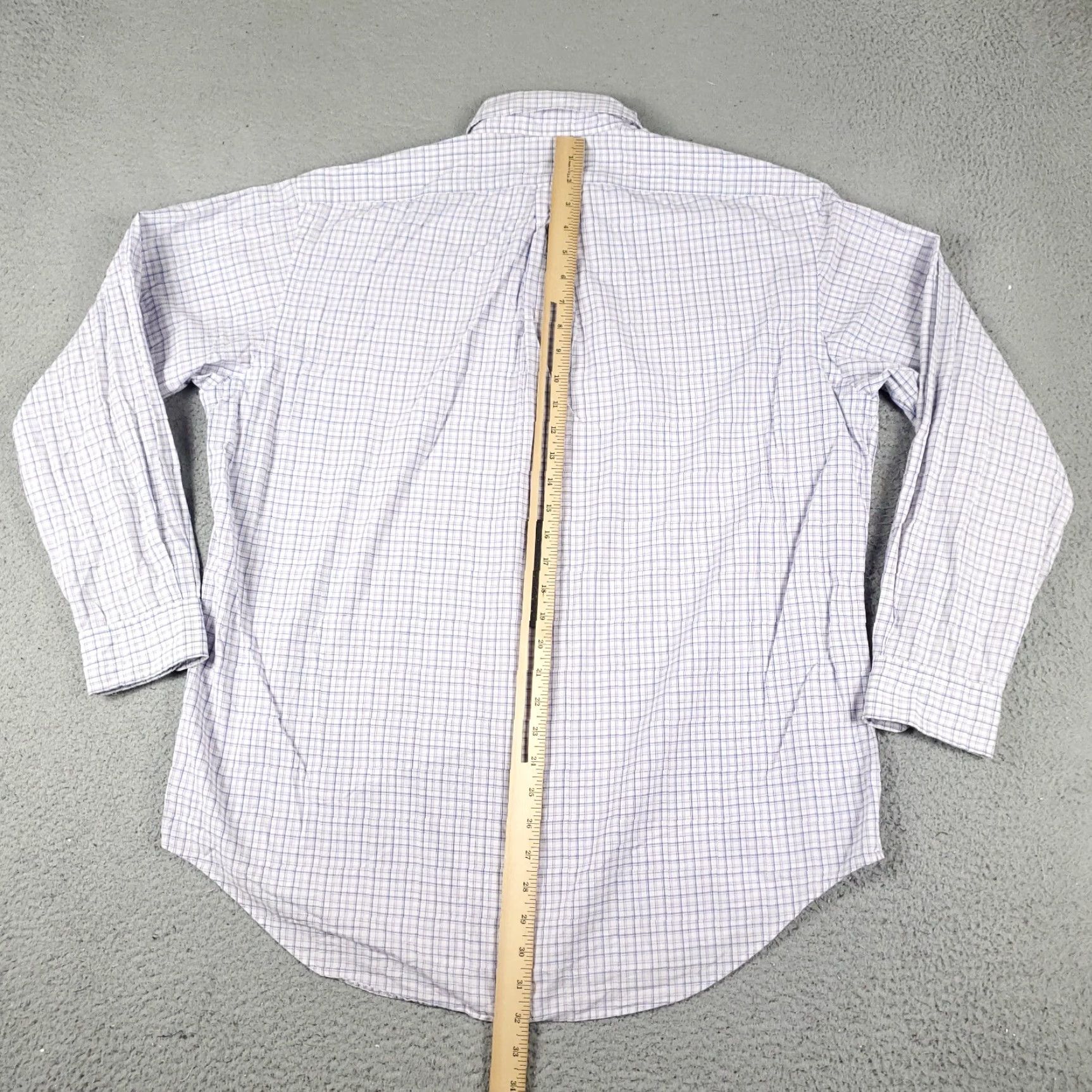 Ralph Lauren Ralph Lauren Button-Up Dress Shirt Mens 16 Purple Plaid Long Sleeve Regular Fit Size 42R - 6 Thumbnail