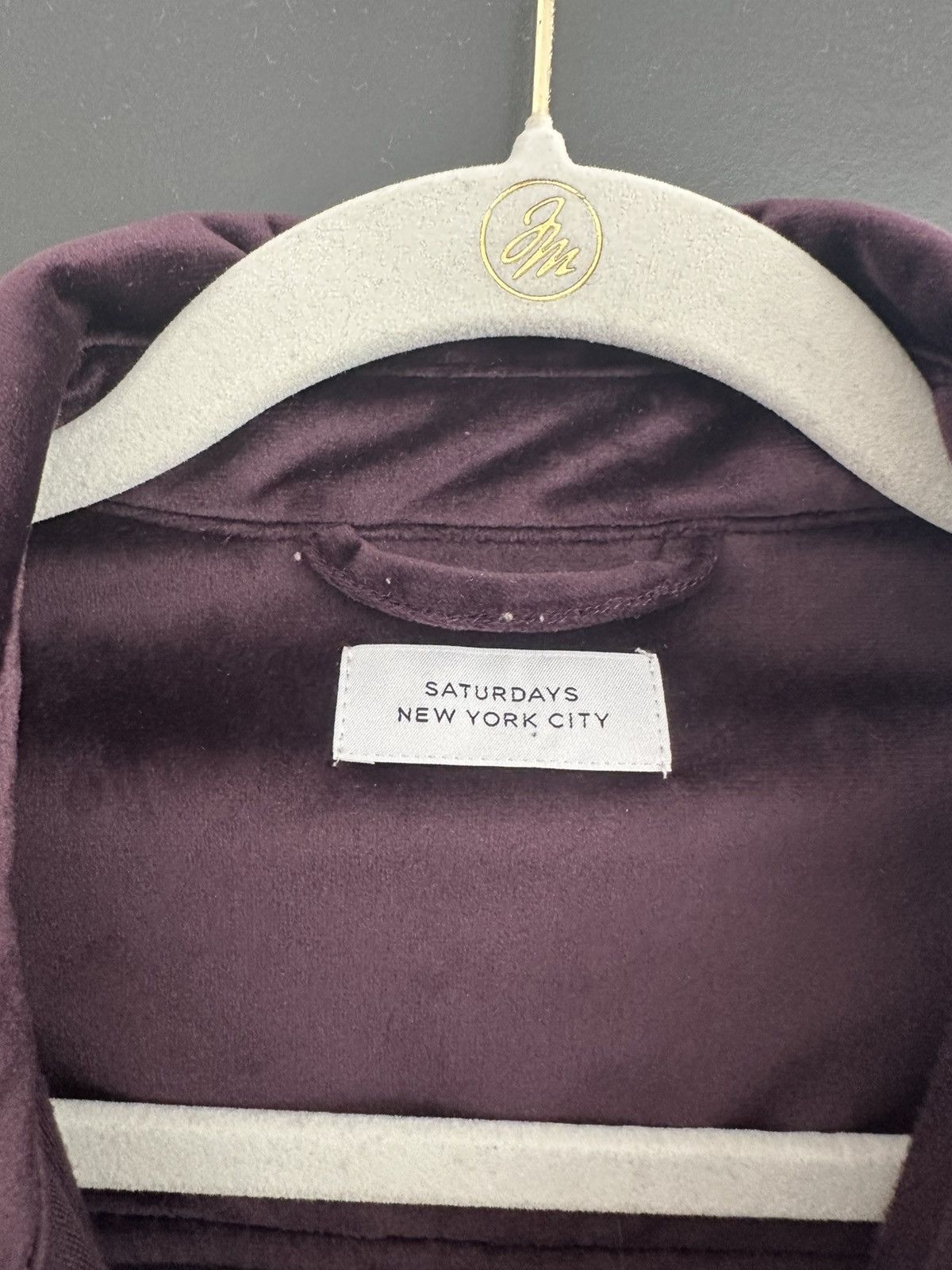 Saturdays NYC Plum Velvet Shirt Size US S / EU 44-46 / 1 - 2 Thumbnail
