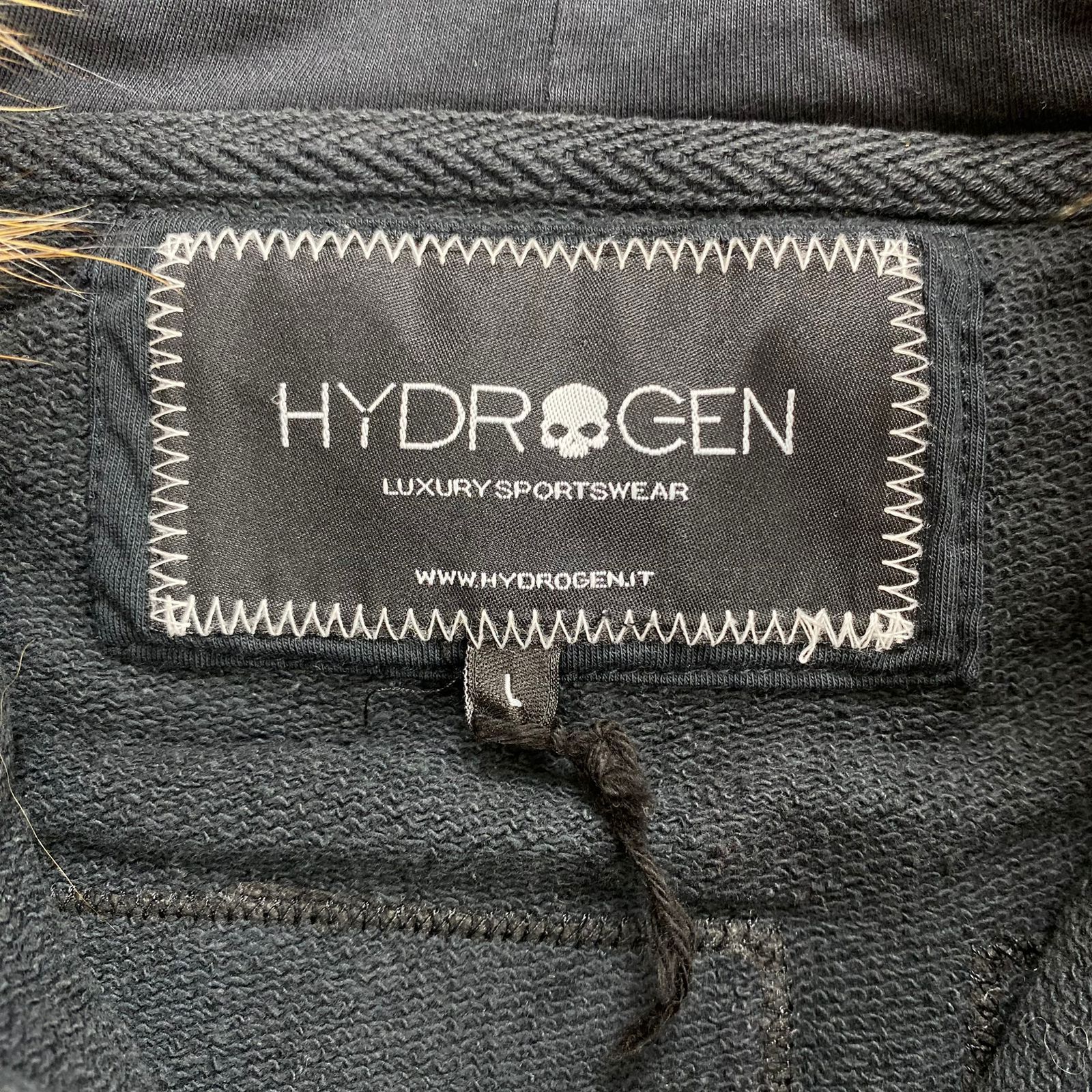 Japanese Brand 2000s Hydrogen Skulls Ifsix Cross Lgb Style Zip Fur Hoodie Size US L / EU 52-54 / 3 - 9 Thumbnail