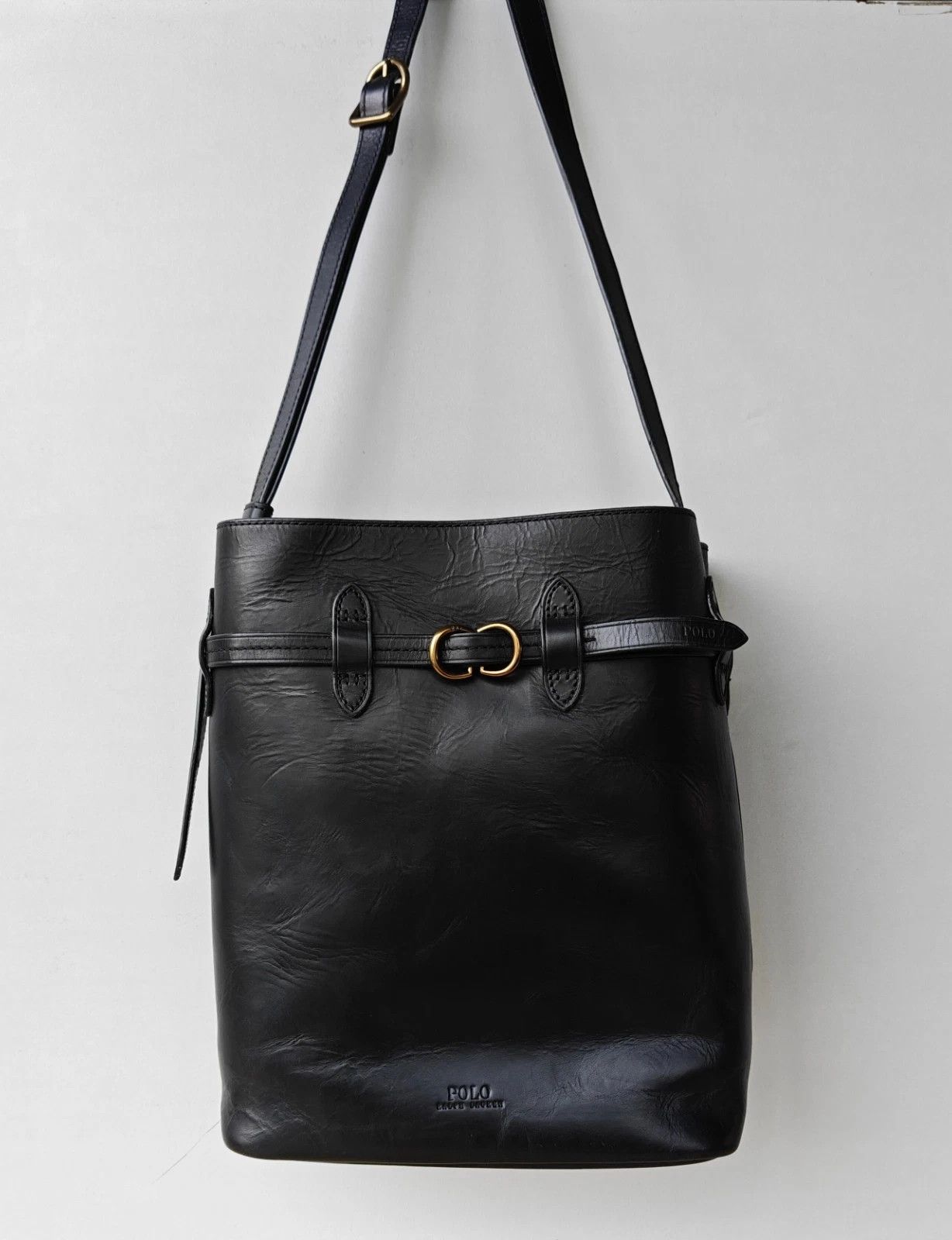 Polo Ralph Lauren Polo Ralph Lauren Bellport Leather Large Bucket Bag FTP 0006 Size ONE SIZE - 1 Thumbnail